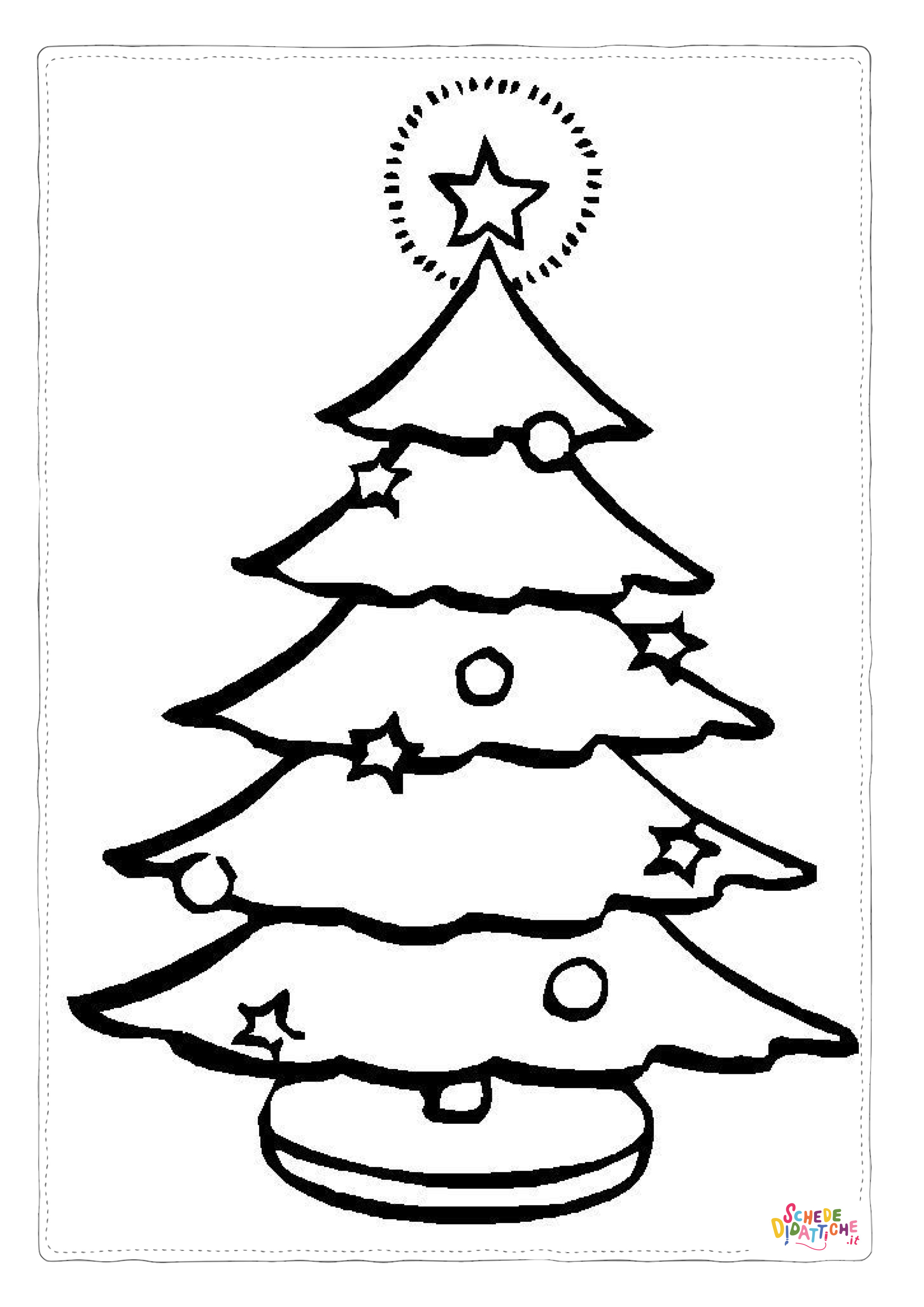 Disegno "Disegno di albero di Natale da stampare e colorare 208" Disegno di albero di Natale da stampare e colorare 208