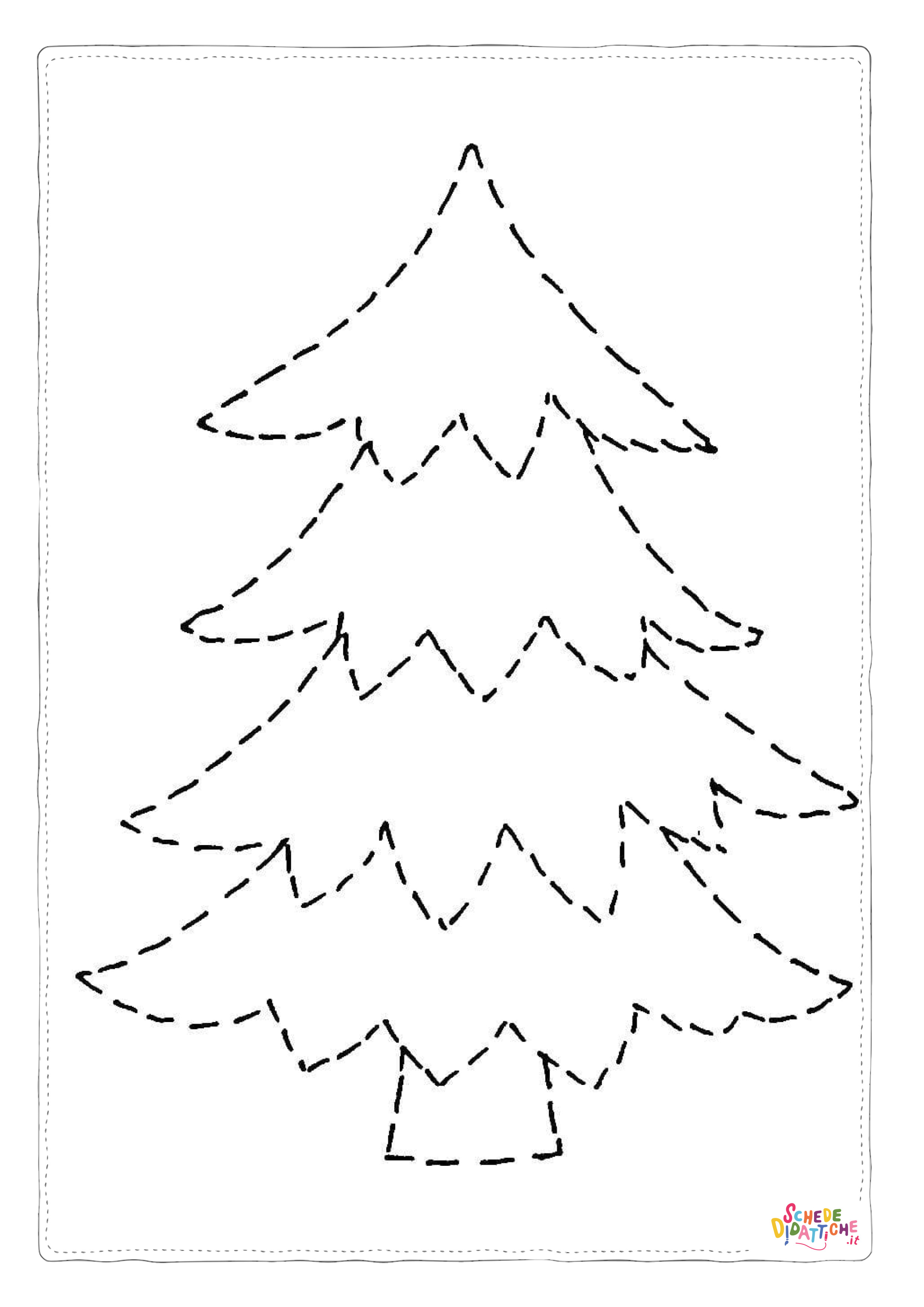 Disegno di albero di Natale da stampare e colorare 153