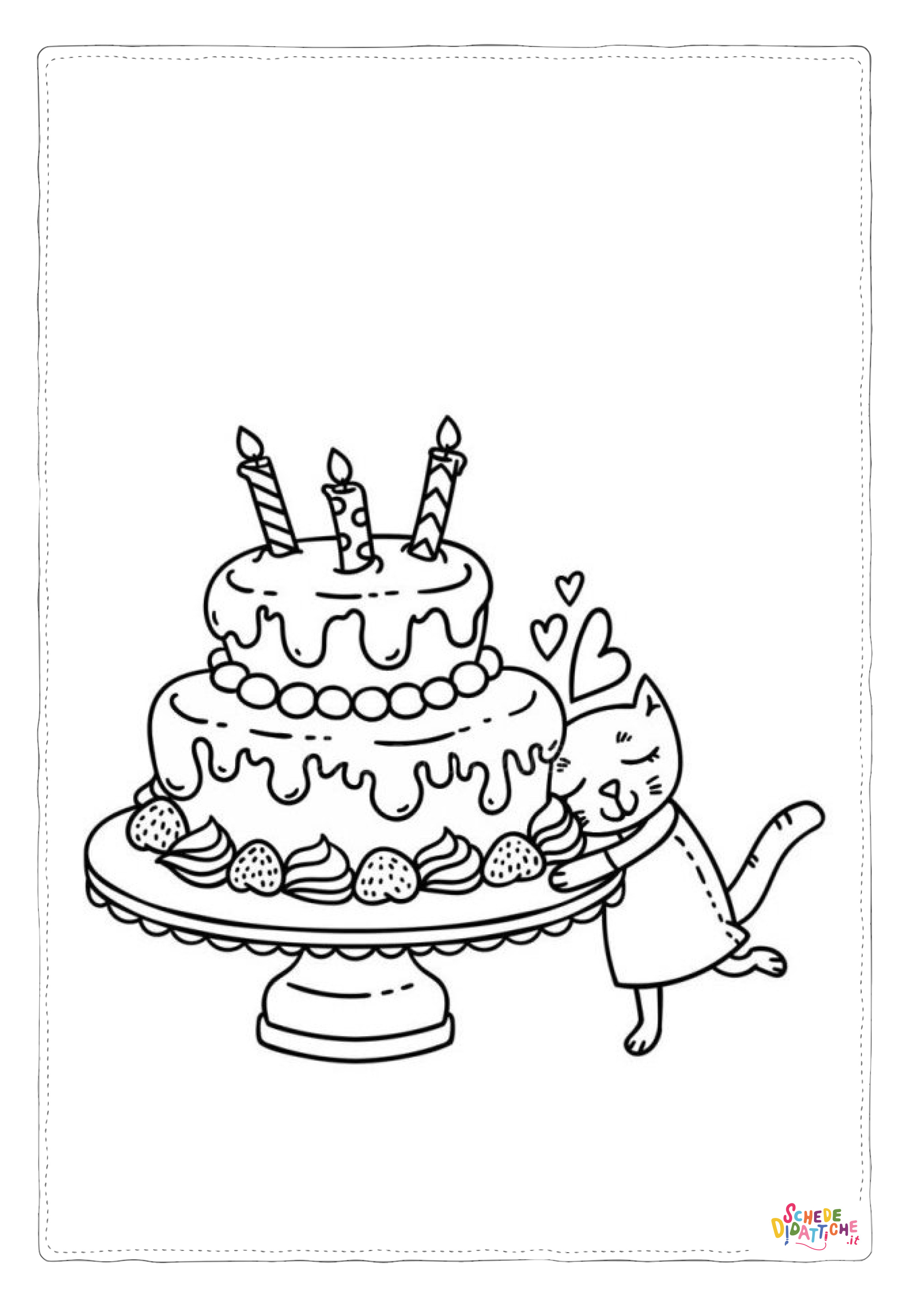 Disegno "Disegno di compleanno da stampare e colorare 38" Disegno di compleanno da stampare e colorare 38