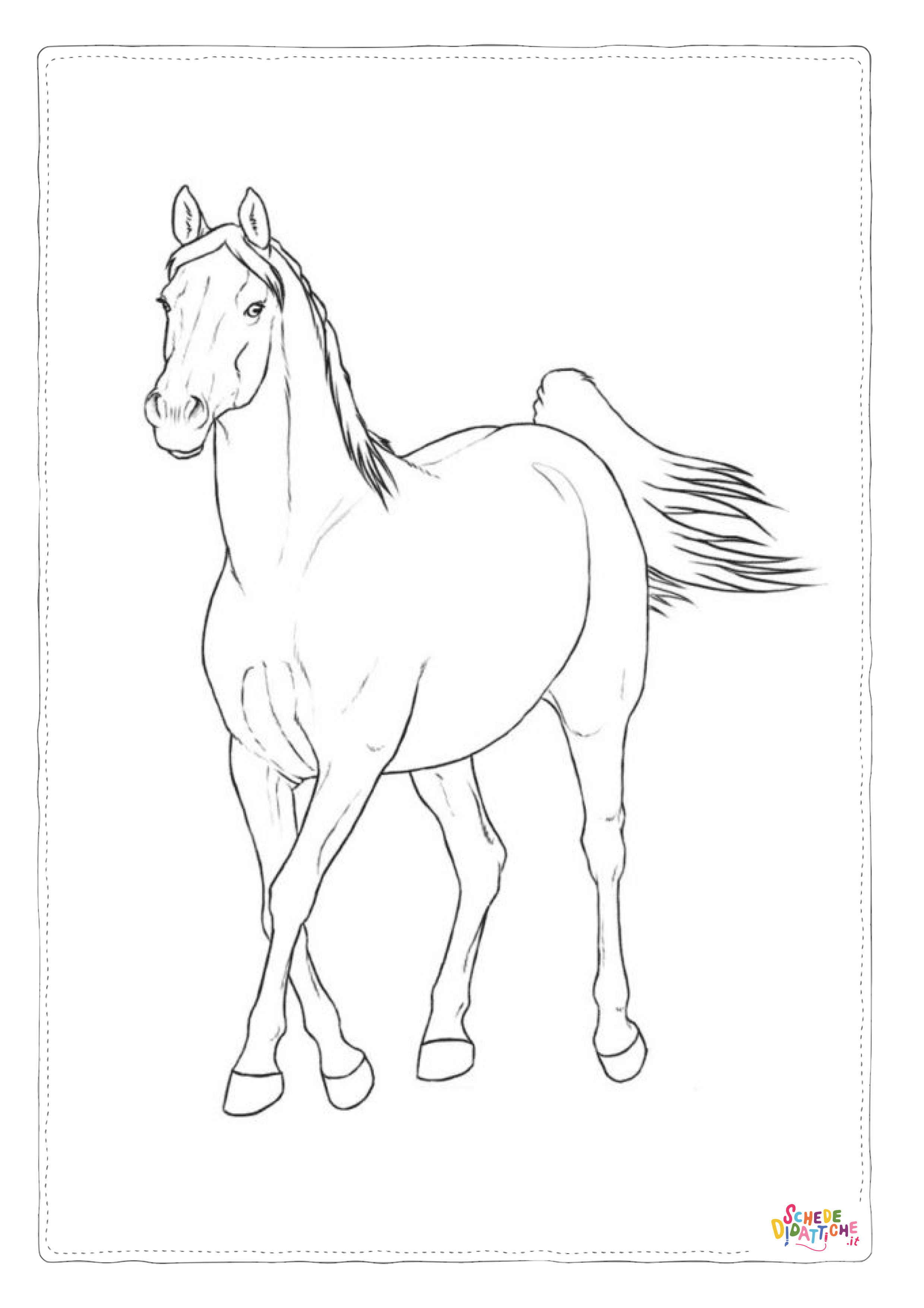 Disegno "Disegno di cavallo da stampare e colorare 63" Disegno di cavallo da stampare e colorare 63