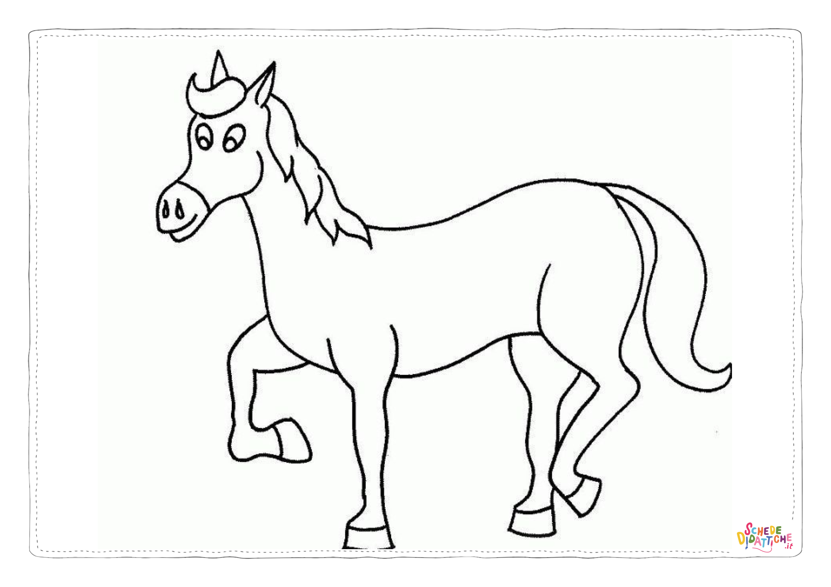 Disegno "Disegno di cavallo da stampare e colorare 253" Disegno di cavallo da stampare e colorare 253
