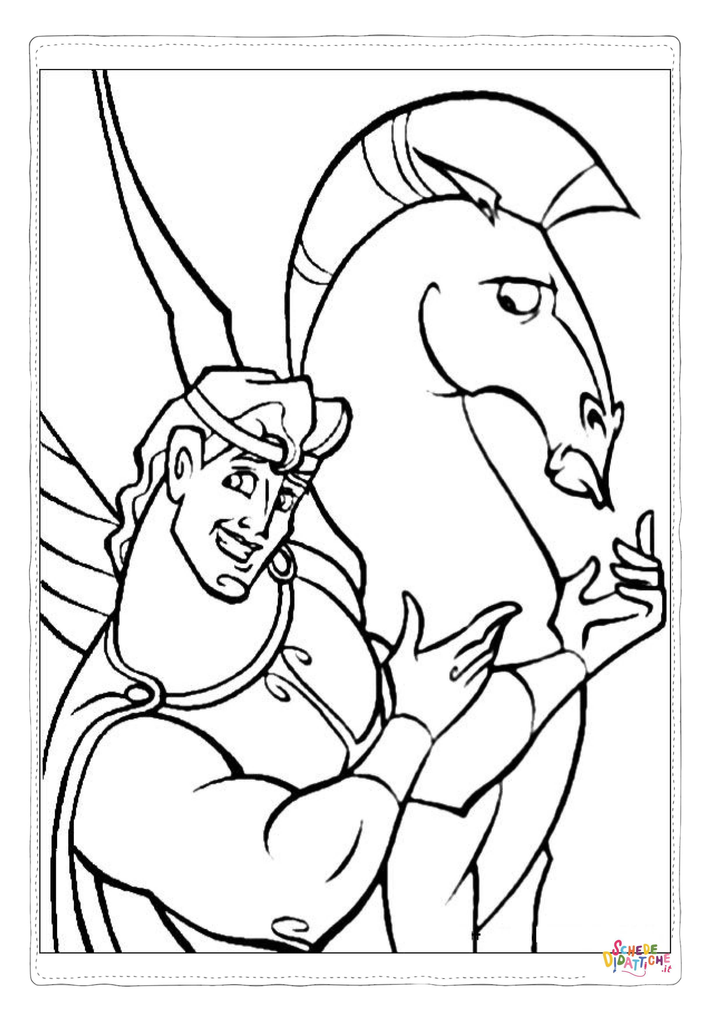 Disegno "Disegno di Hercules da stampare e colorare 19" Disegno di Hercules da stampare e colorare 19