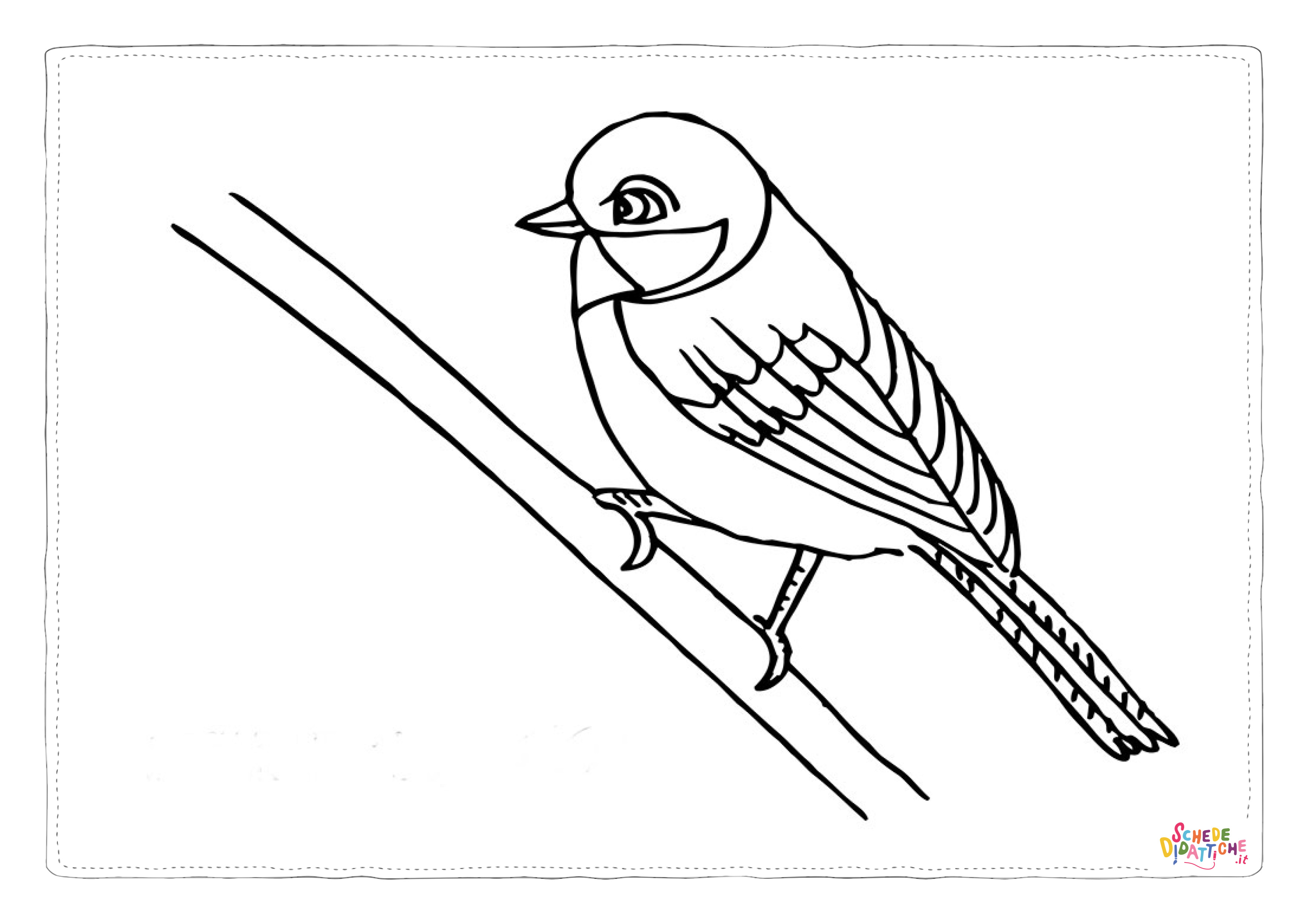 Disegno "Disegno di uccello da stampare e colorare 17" Disegno di uccello da stampare e colorare 17