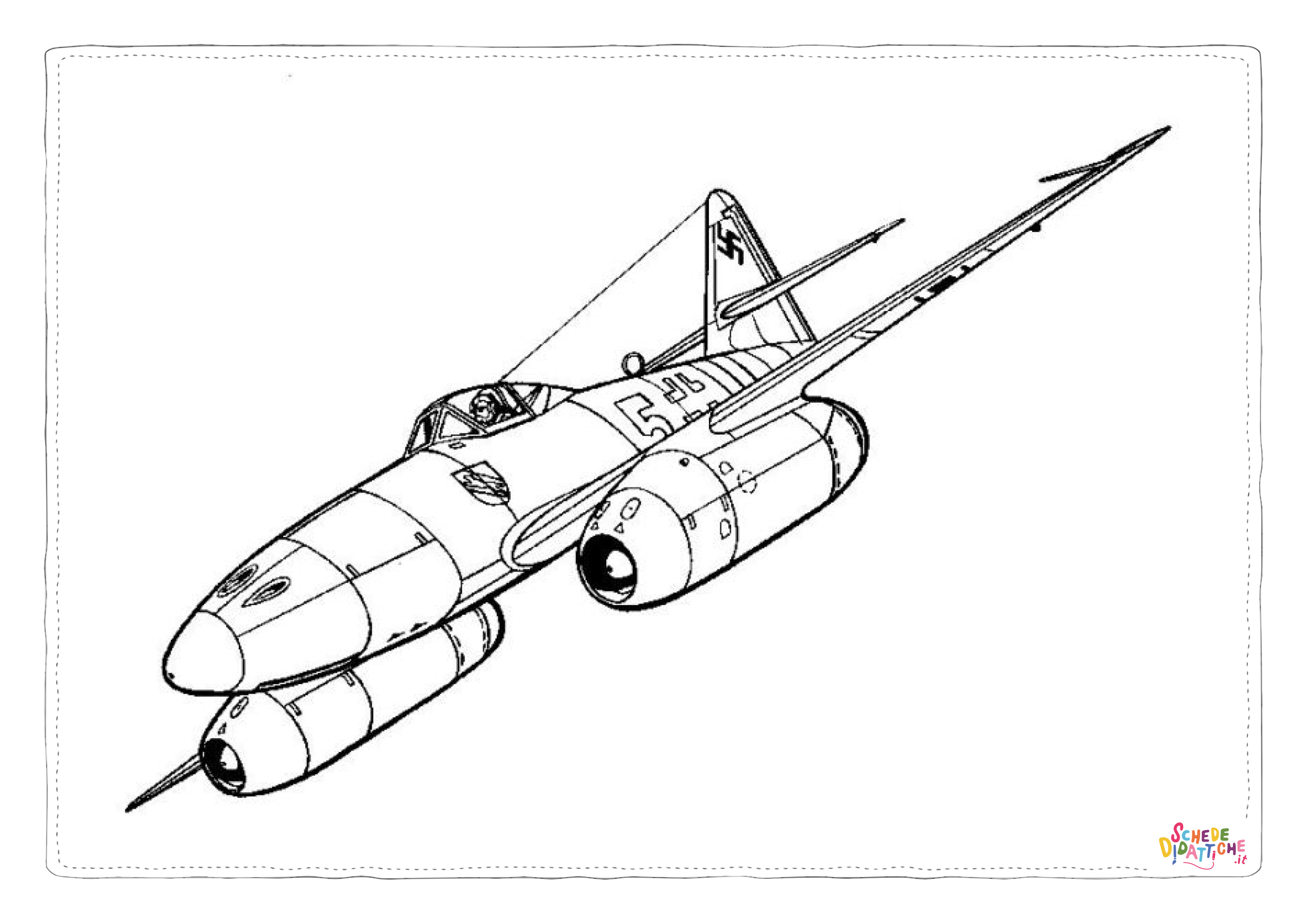 Disegno "Disegno di aereo militare da stampare e colorare 55" Disegno di aereo militare da stampare e colorare 55