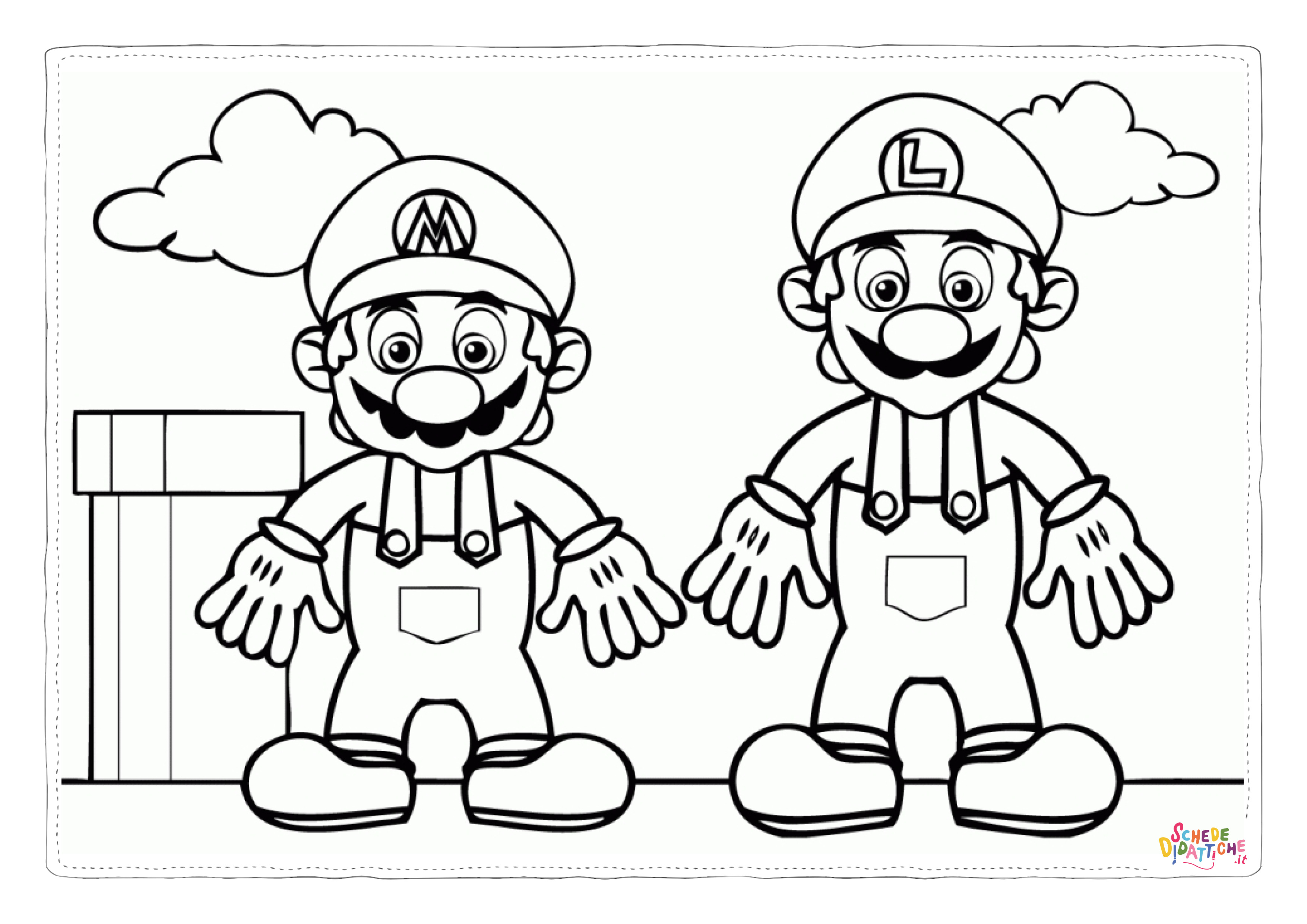 Disegno "Disegno di Super Mario da stampare e colorare 126" Disegno di Super Mario da stampare e colorare 126
