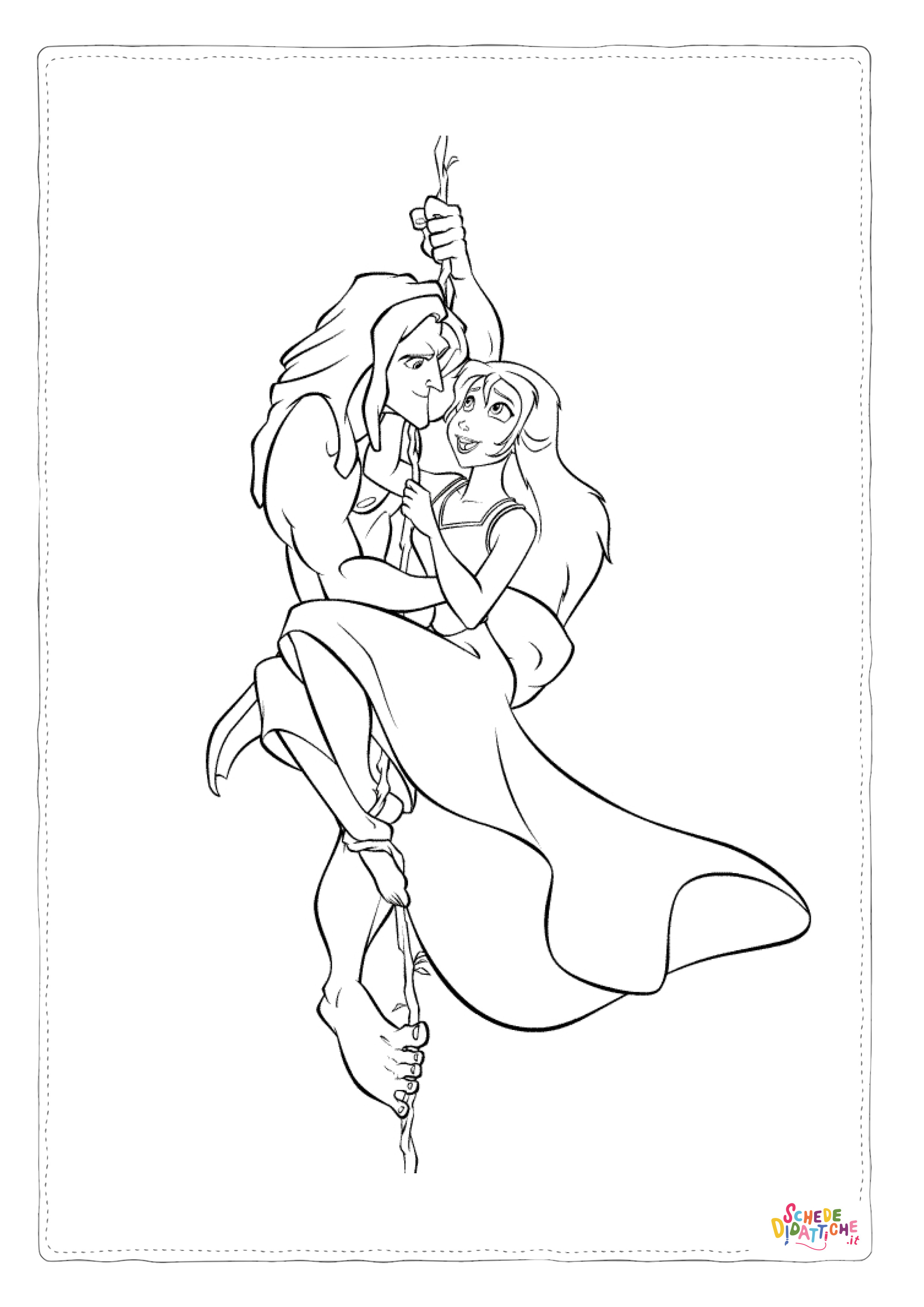 Disegno "Disegno di Tarzan da stampare e colorare 4" Disegno di Tarzan da stampare e colorare 4