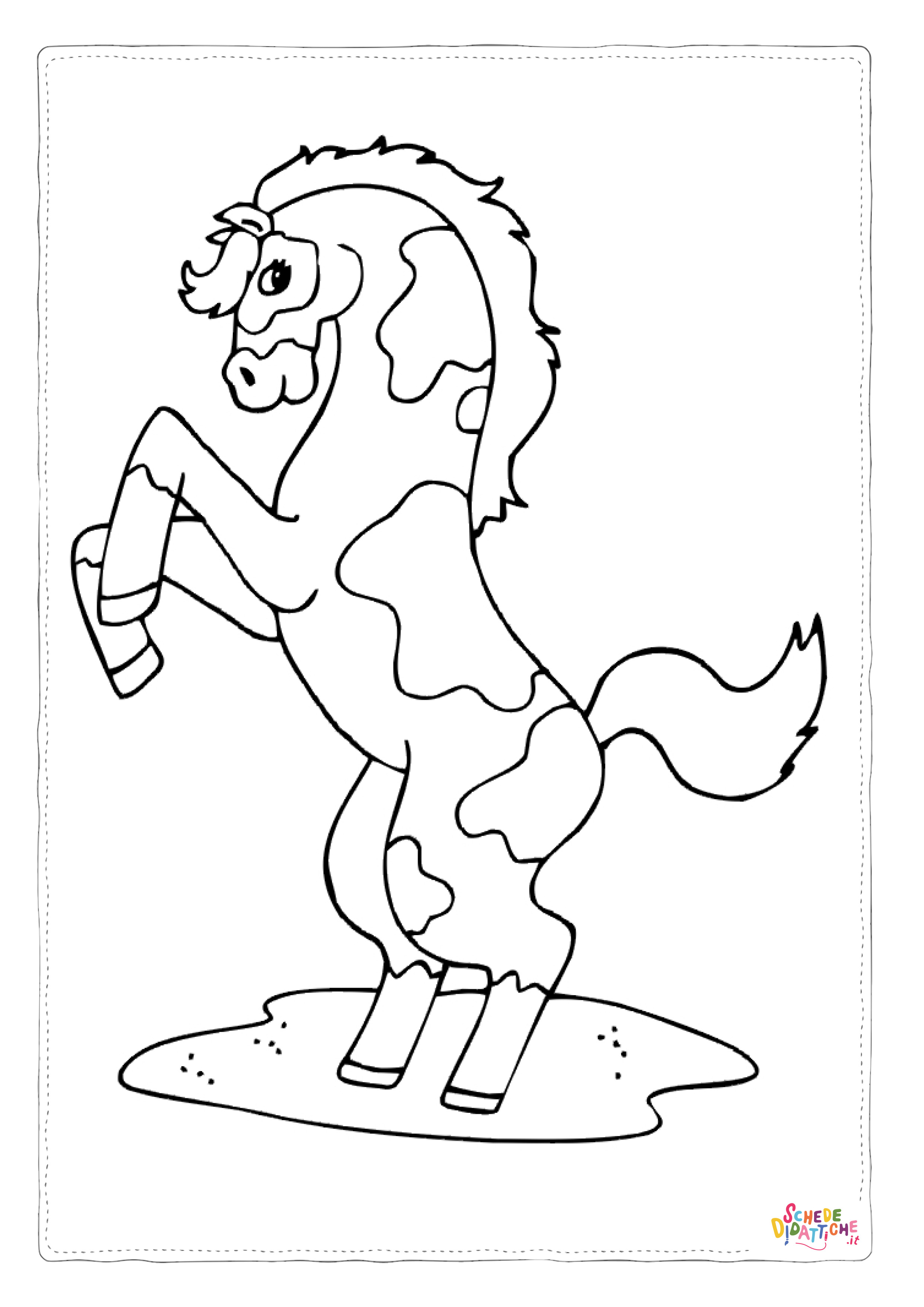 Disegno "Disegno di cavallo da stampare e colorare 169" Disegno di cavallo da stampare e colorare 169