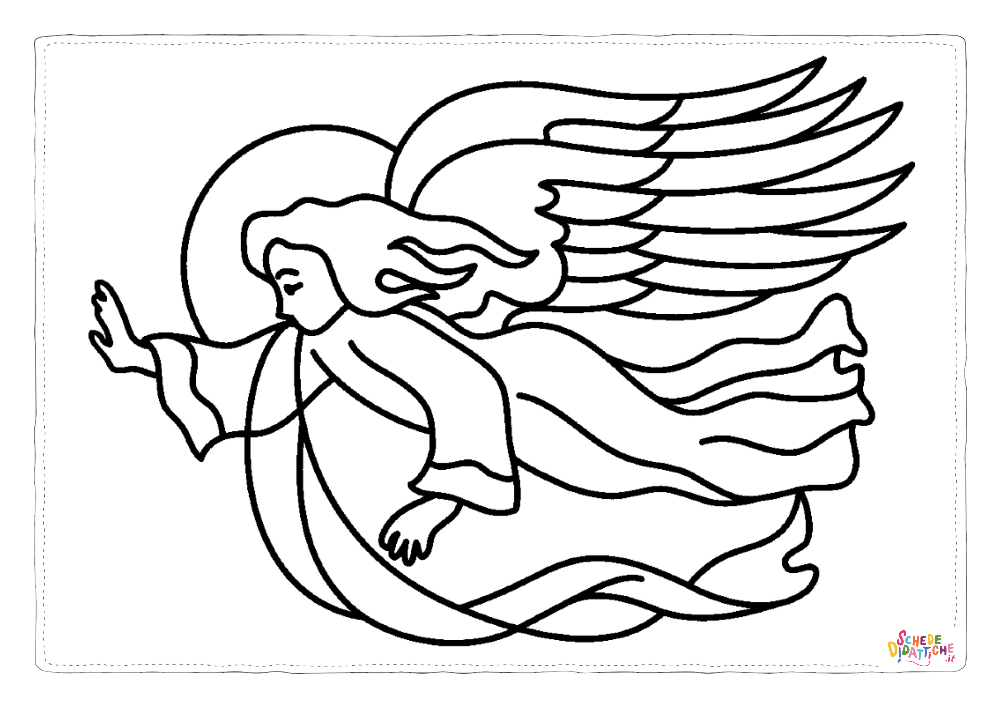 Disegno di angelo da stampare e colorare 25