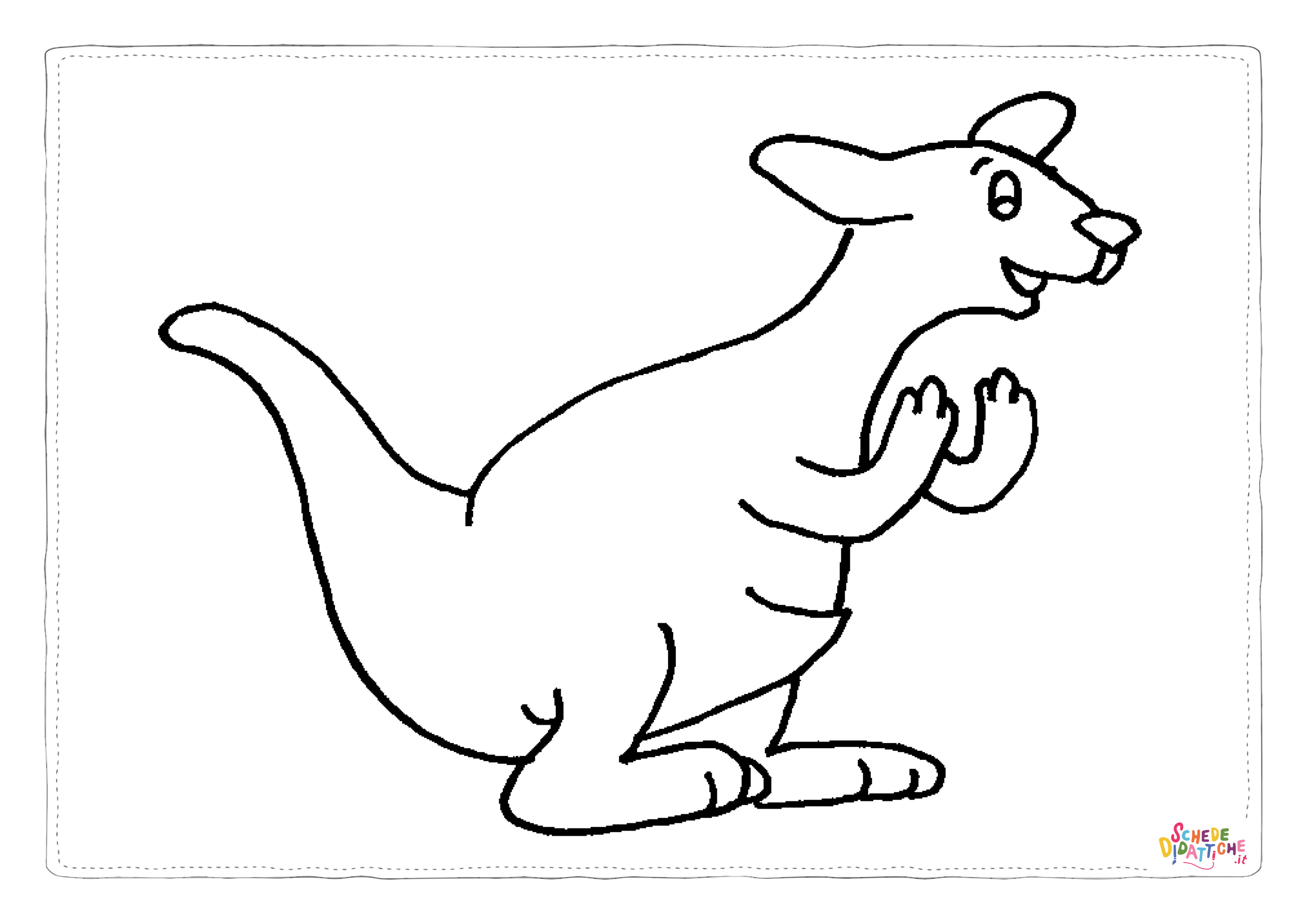 Disegno "Disegno di canguro da stampare e colorare 27" Disegno di canguro da stampare e colorare 27