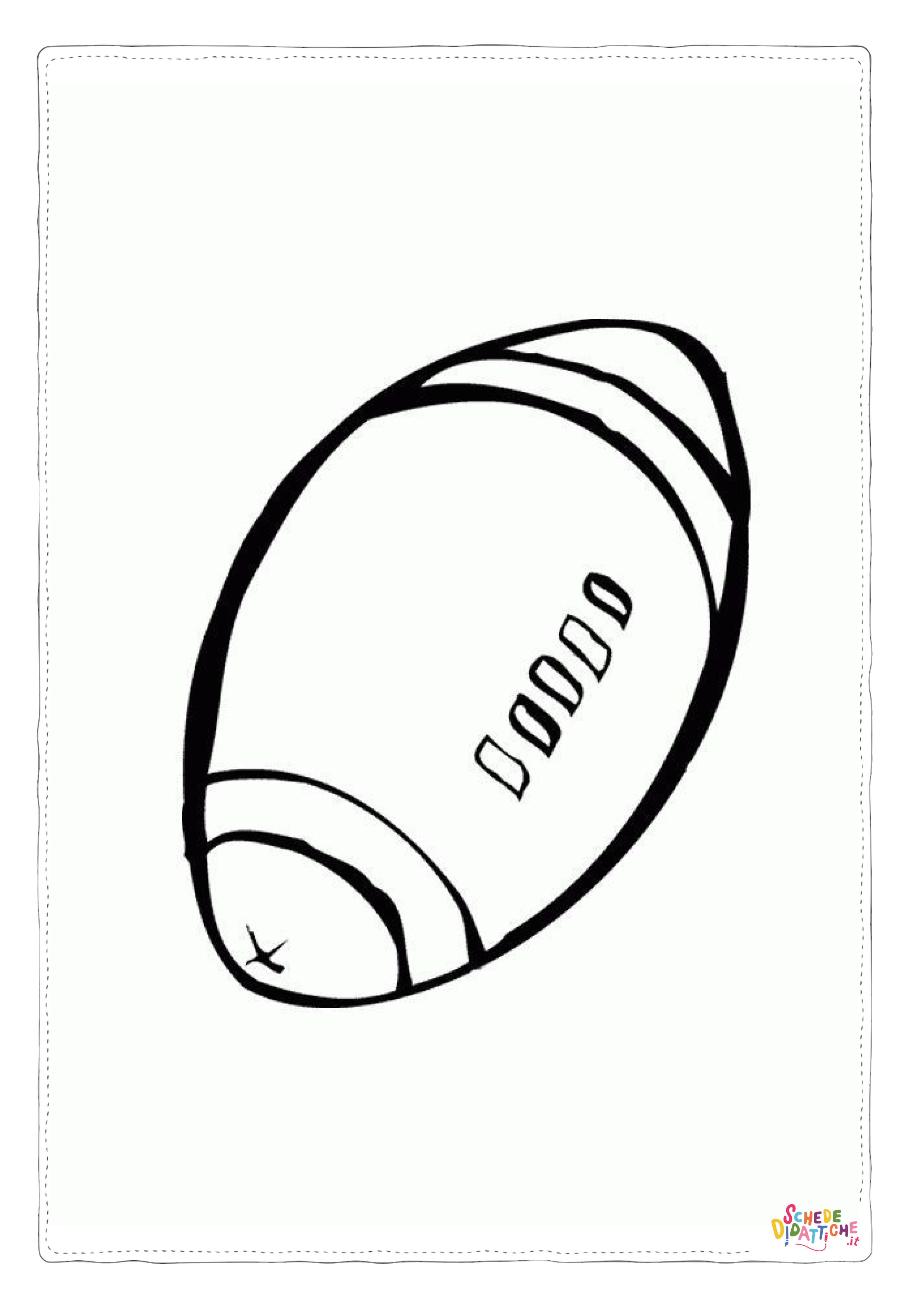 Disegno "Disegno di football americano da stampare e colorare 34" Disegno di football americano da stampare e colorare 34