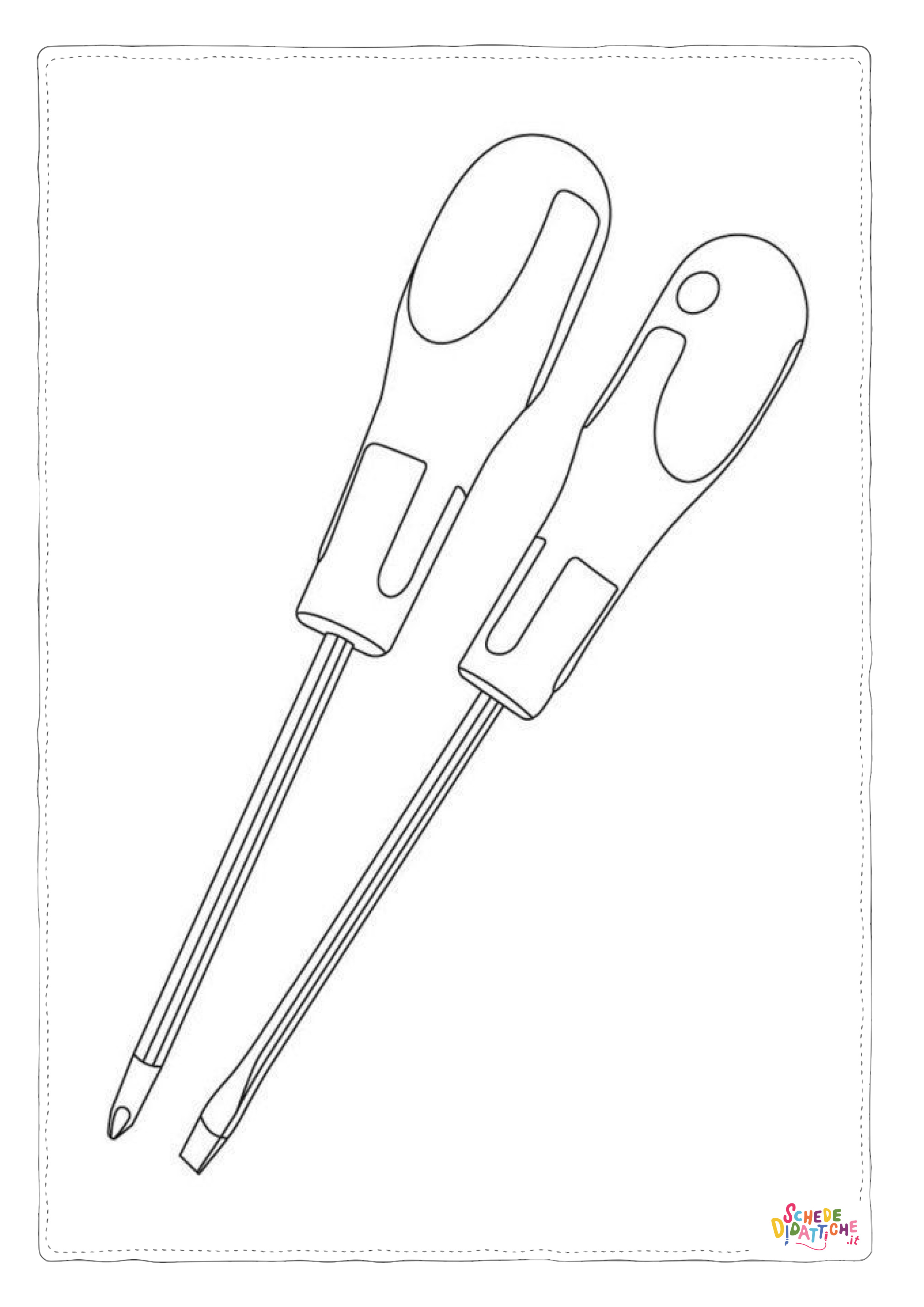 Disegno "Disegno di utensile da lavoro da stampare e colorare 4" Disegno di utensile da lavoro da stampare e colorare 4