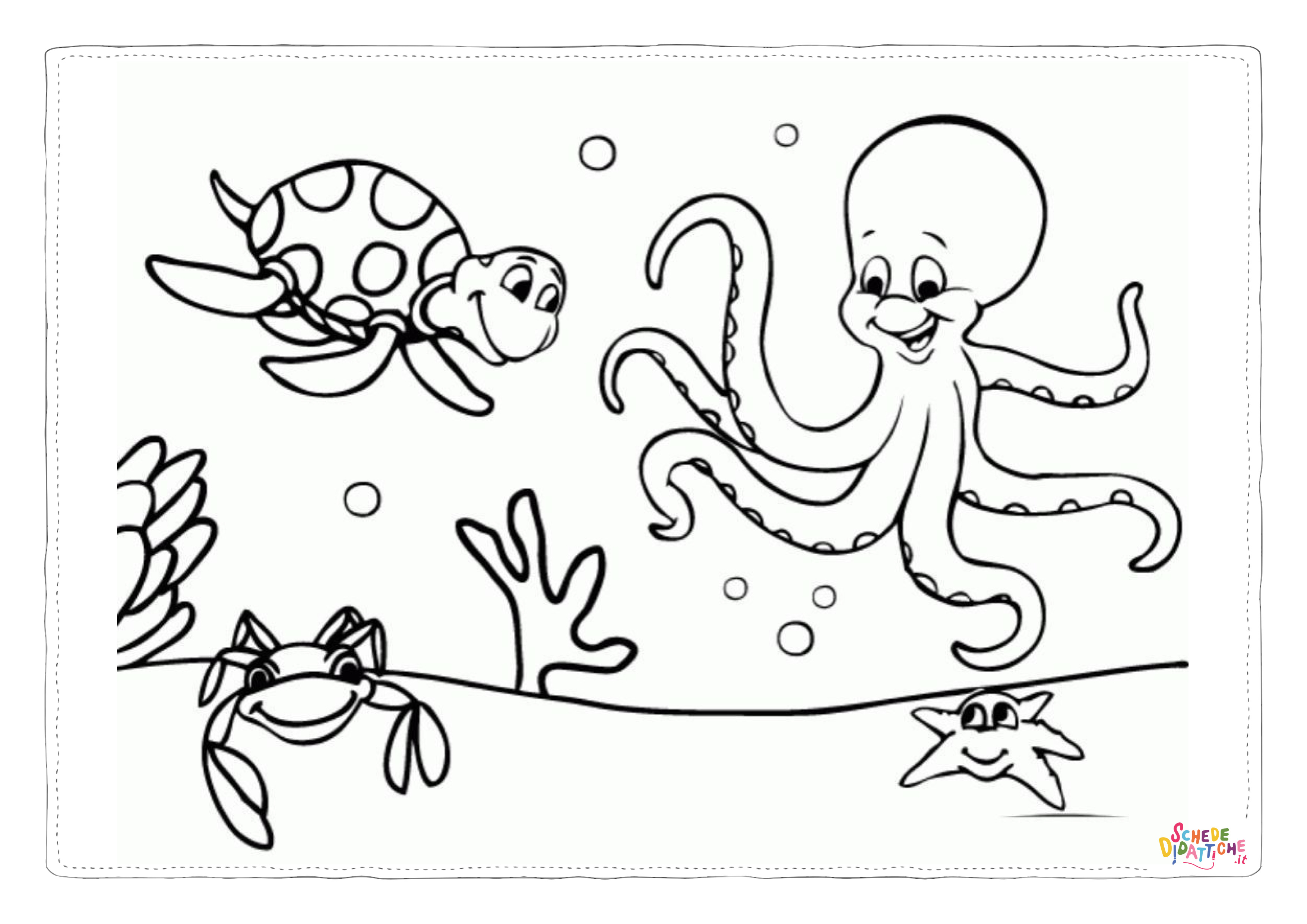 Disegno "Disegno di polpo da stampare e colorare" Disegno di polpo da stampare e colorare