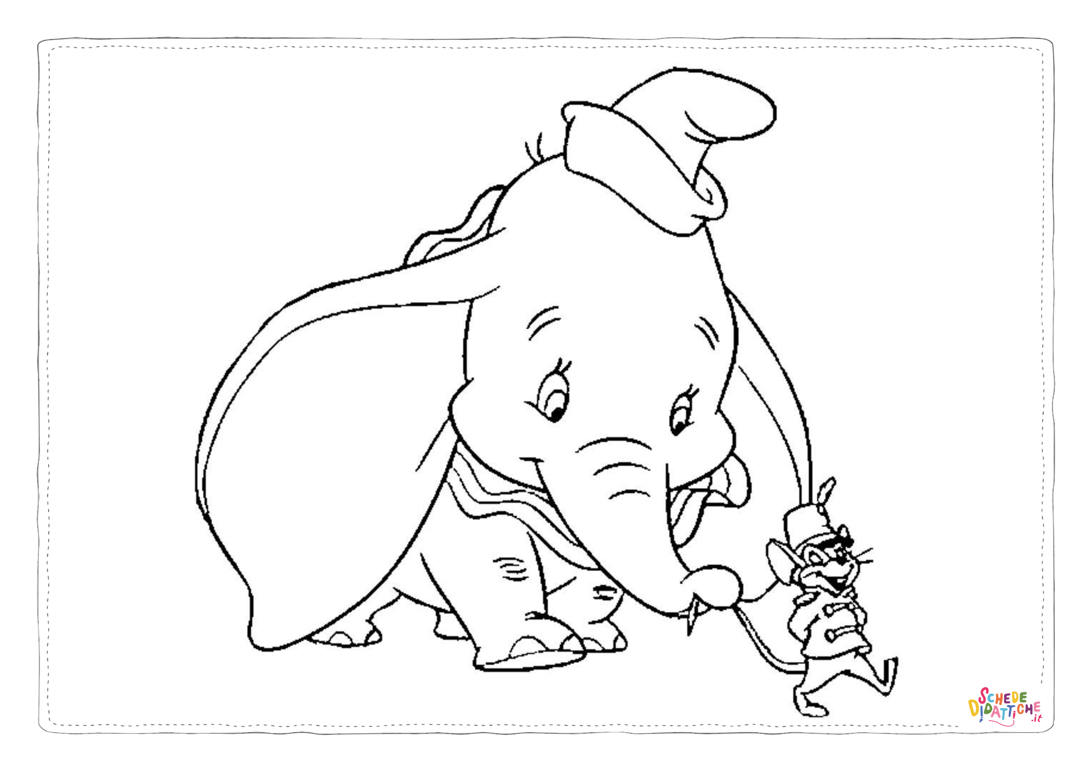 Disegno "Disegno di Dumbo da stampare e colorare 68" Disegno di Dumbo da stampare e colorare 68