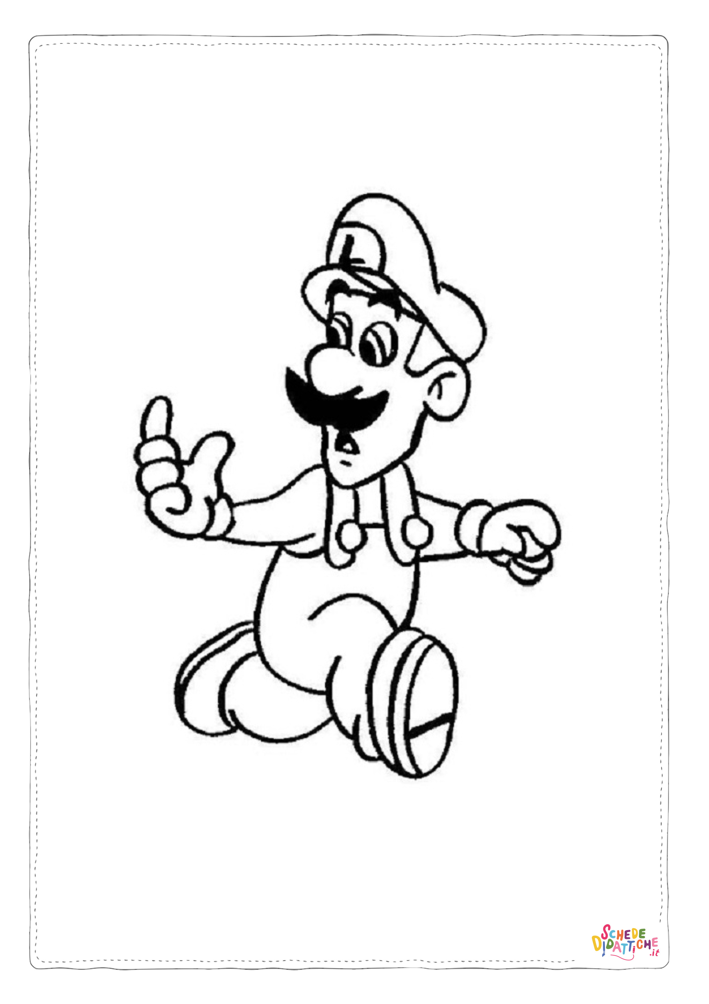 Disegno "Disegno di Super Mario da stampare e colorare 100" Disegno di Super Mario da stampare e colorare 100