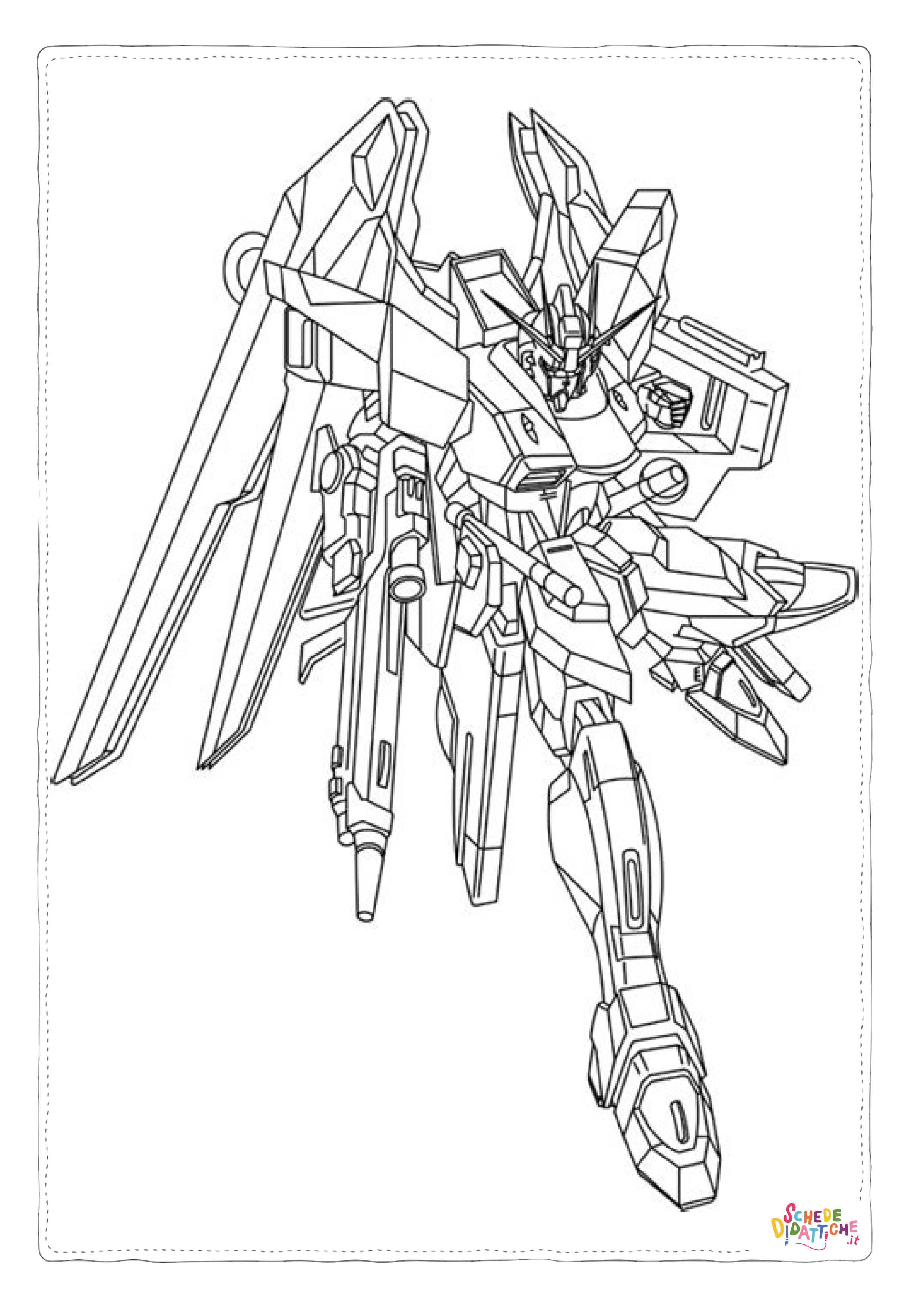 Disegno "Disegno di Gundam da stampare e colorare 3" Disegno di Gundam da stampare e colorare 3