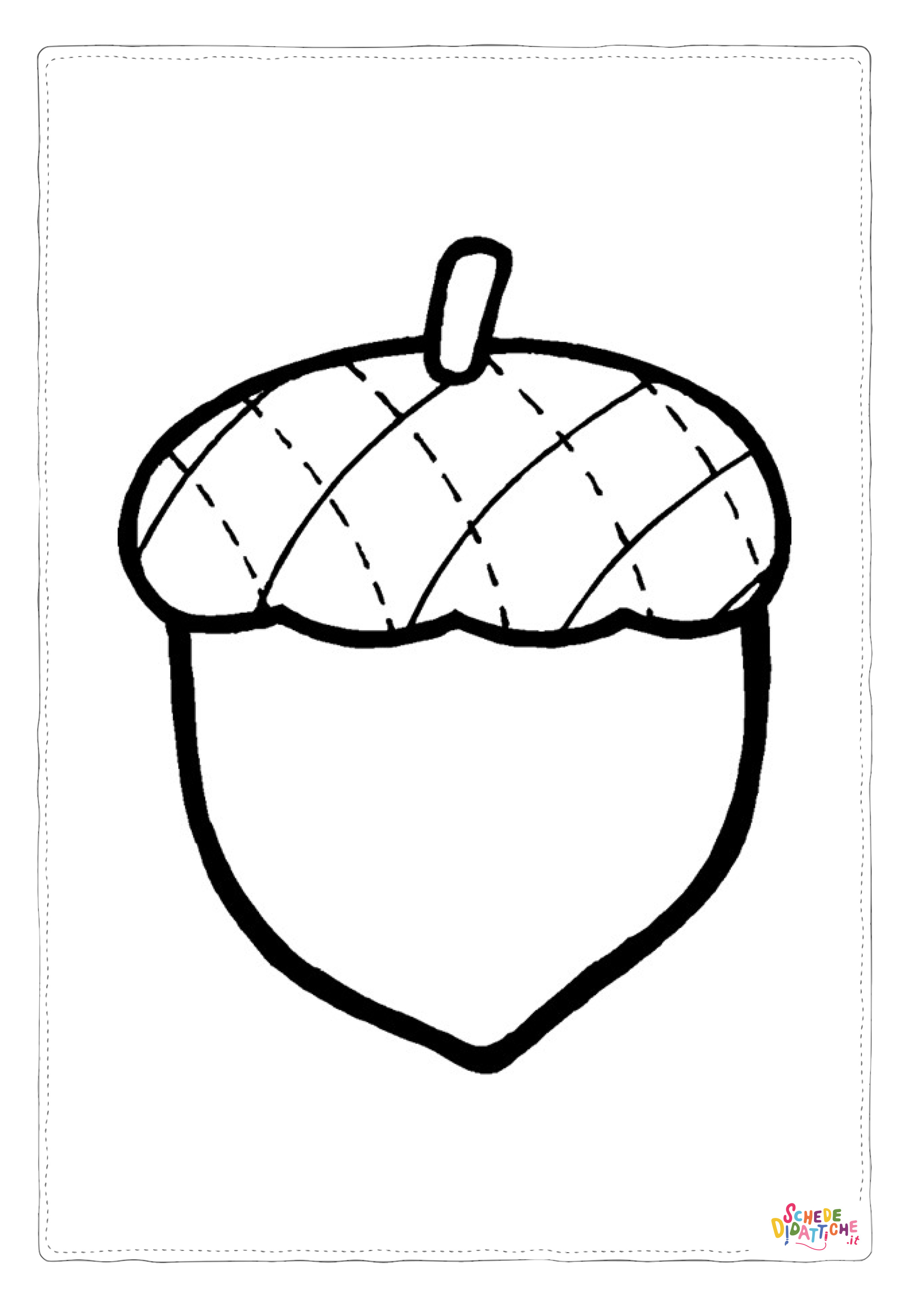 Disegno "Disegno di ghianda da stampare e colorare 5" Disegno di ghianda da stampare e colorare 5