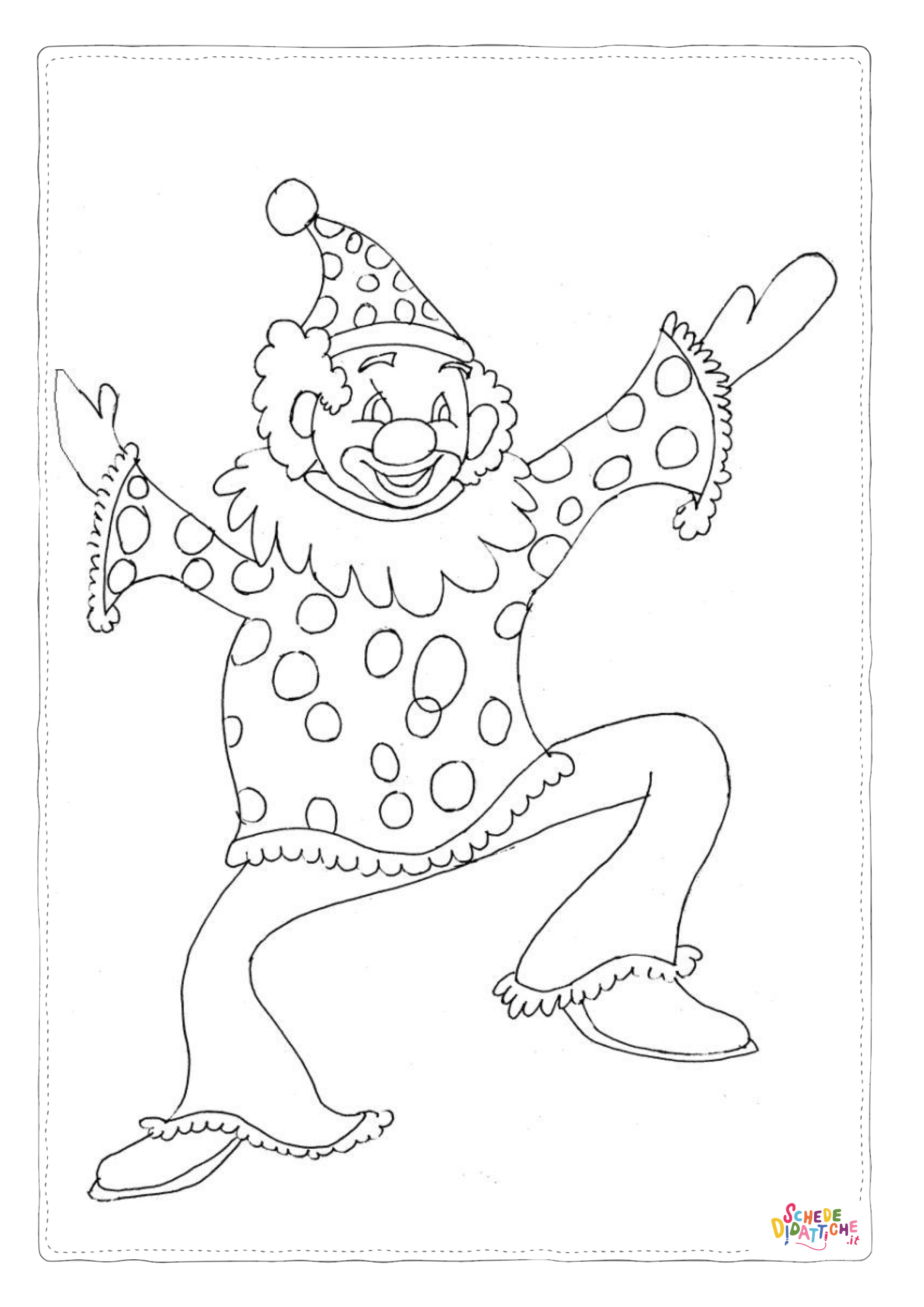 Disegno di clown da stampare e colorare 64