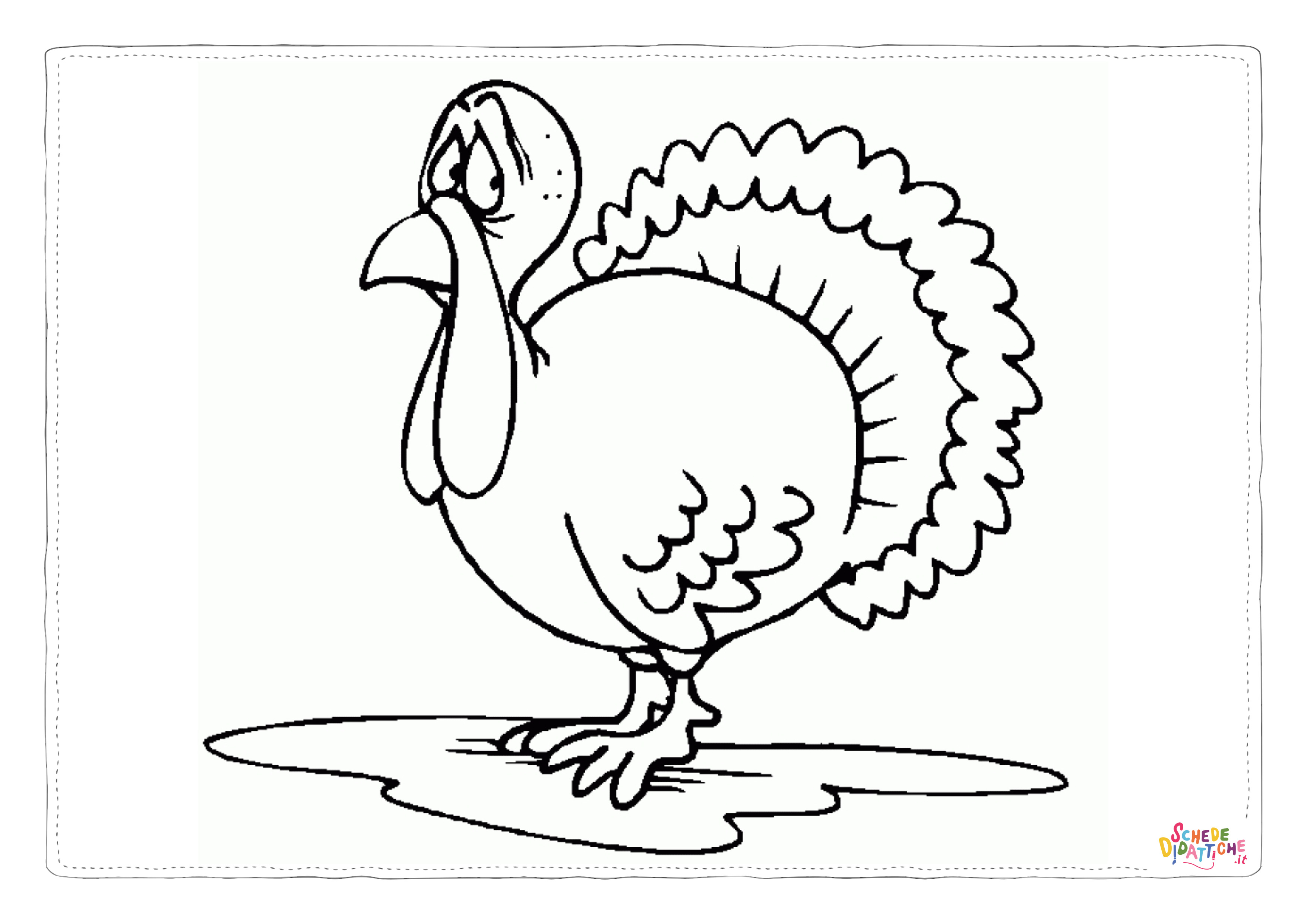 Disegno di tacchino da stampare e colorare 43