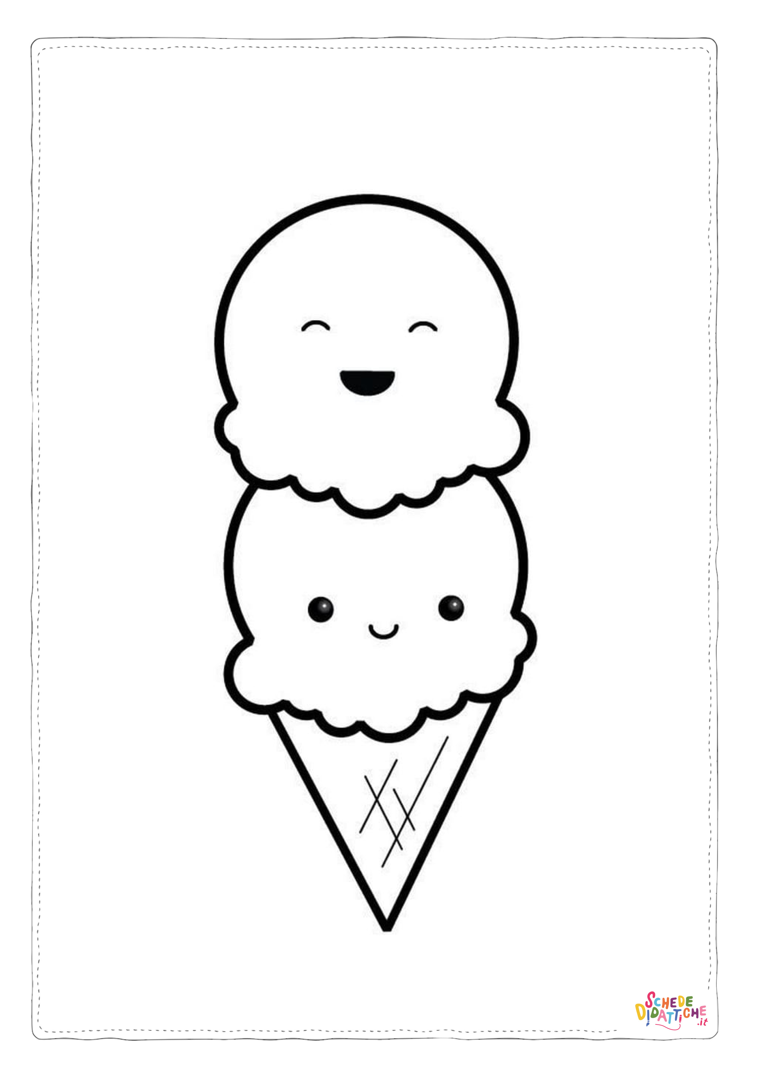 Disegno "Disegno di gelato da stampare e colorare 39" Disegno di gelato da stampare e colorare 39
