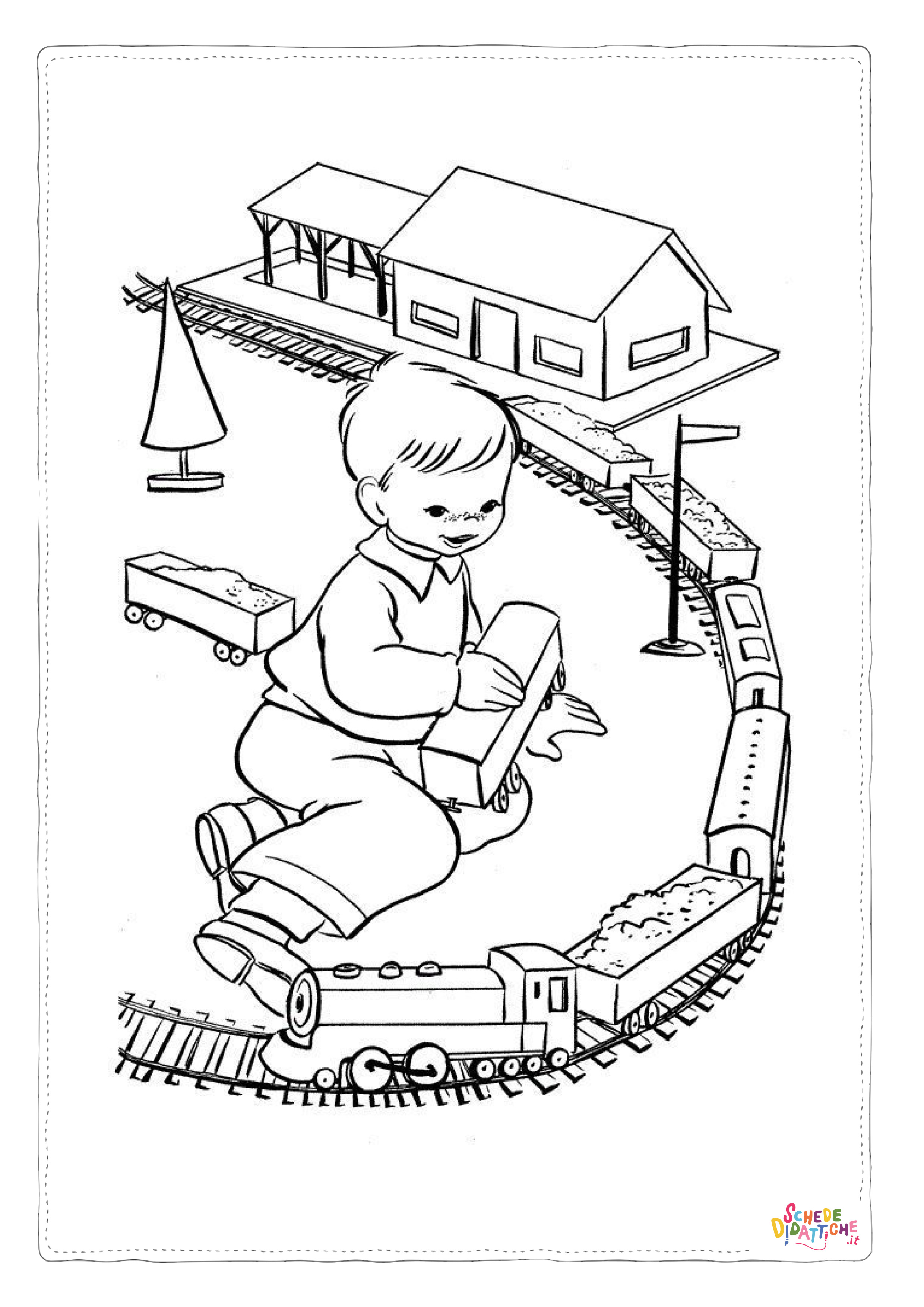 Disegno "Disegno di treno da stampare e colorare 29" Disegno di treno da stampare e colorare 29