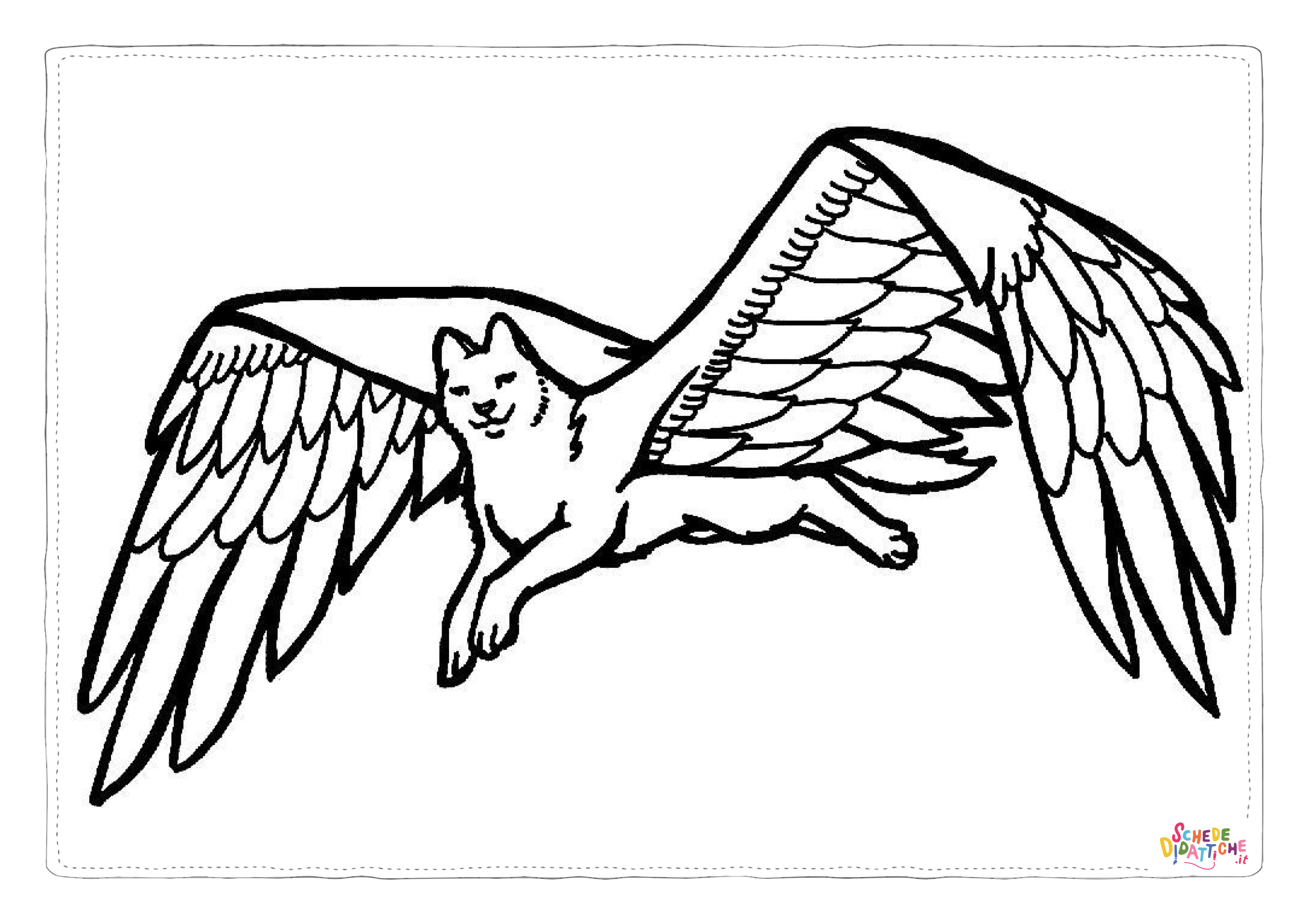 Disegno "Disegno di grifone da stampare e colorare 1" Disegno di grifone da stampare e colorare 1