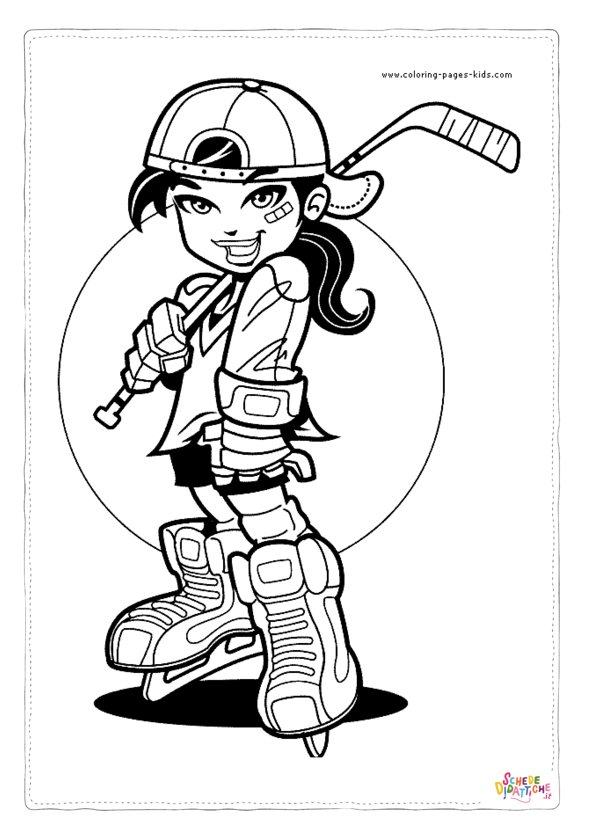 Disegno di hockey da stampare e colorare 34