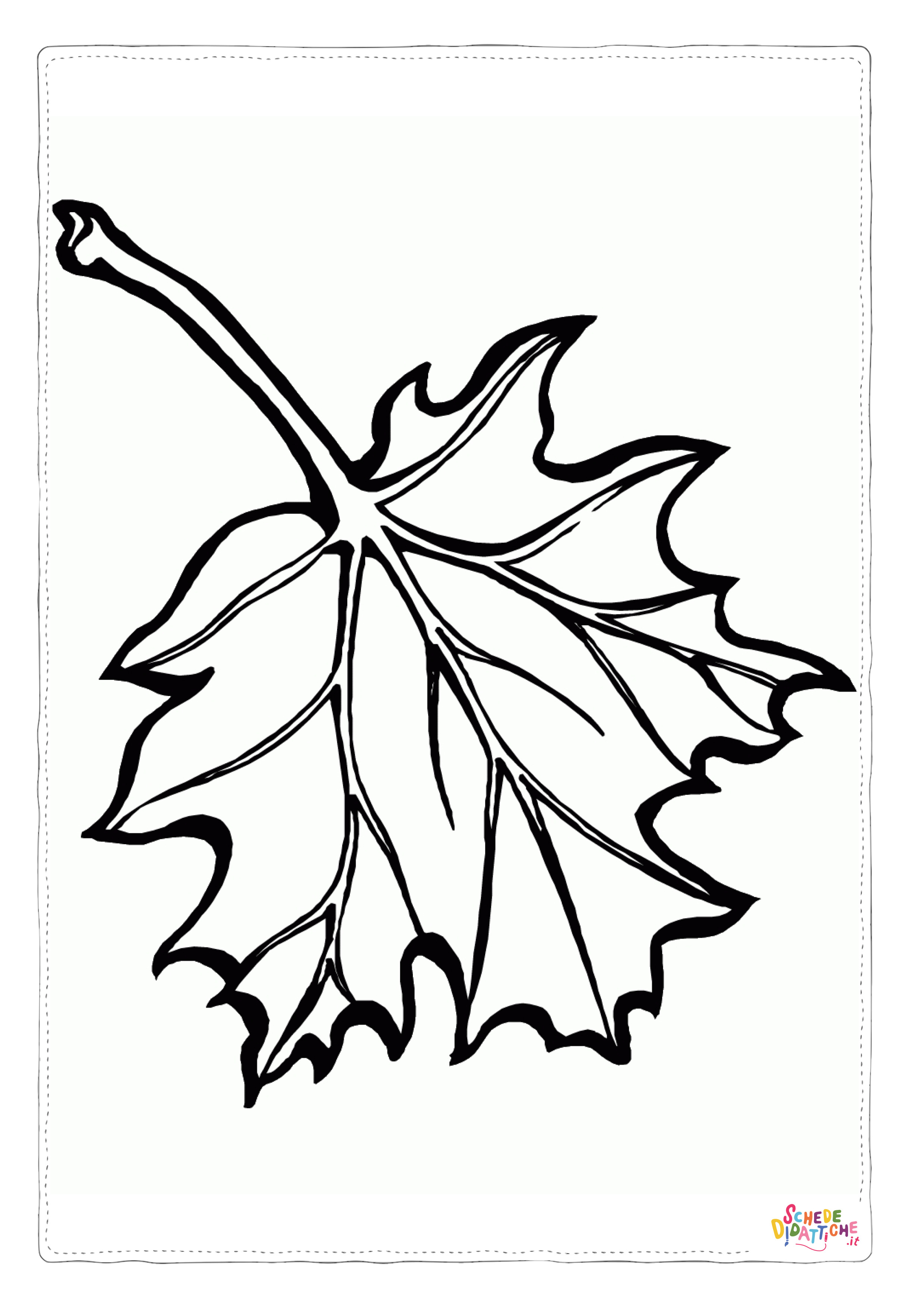 Disegno "Disegno di foglia da stampare e colorare 208" Disegno di foglia da stampare e colorare 208