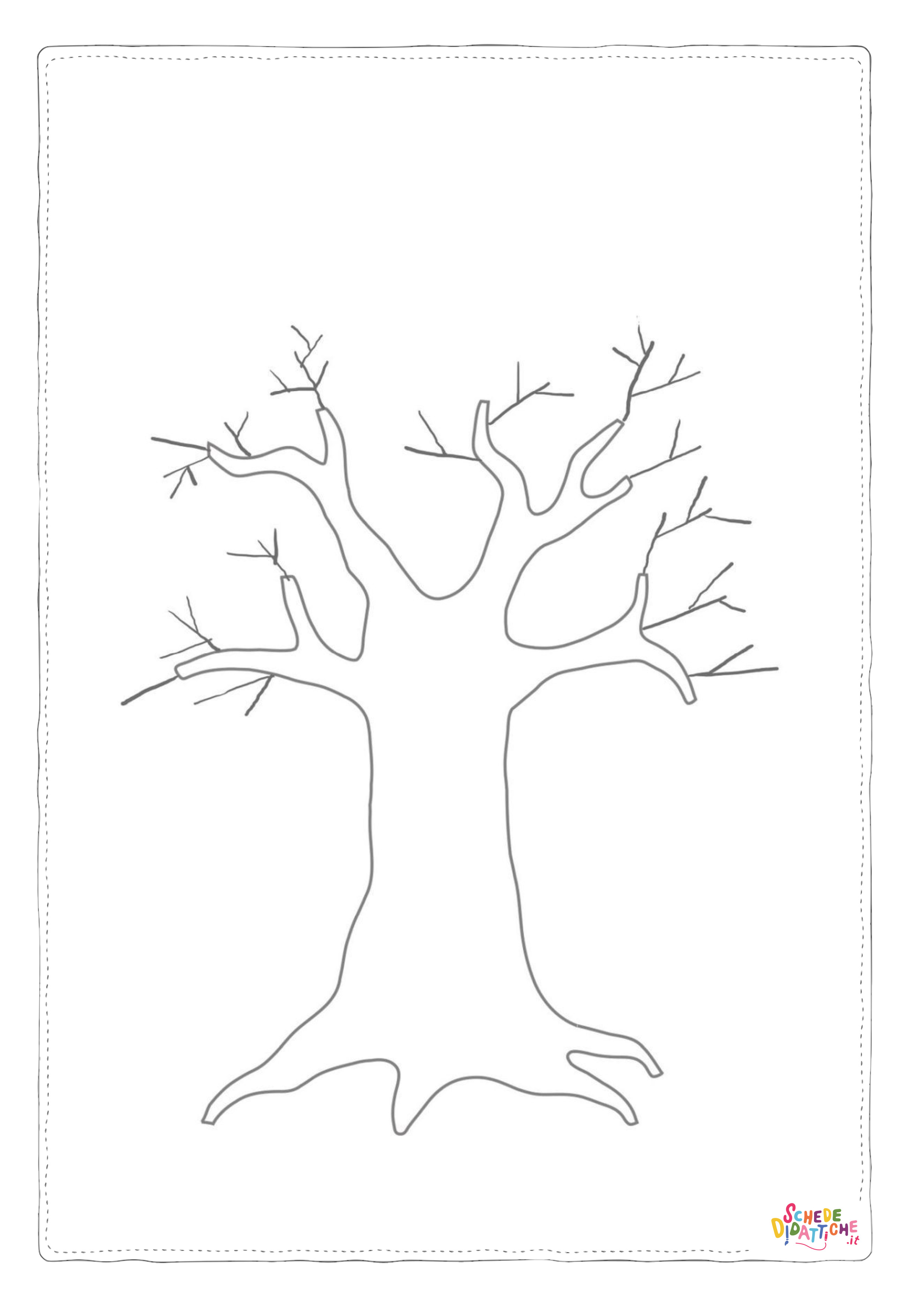 Disegno "Disegno di albero da stampare e colorare 117" Disegno di albero da stampare e colorare 117