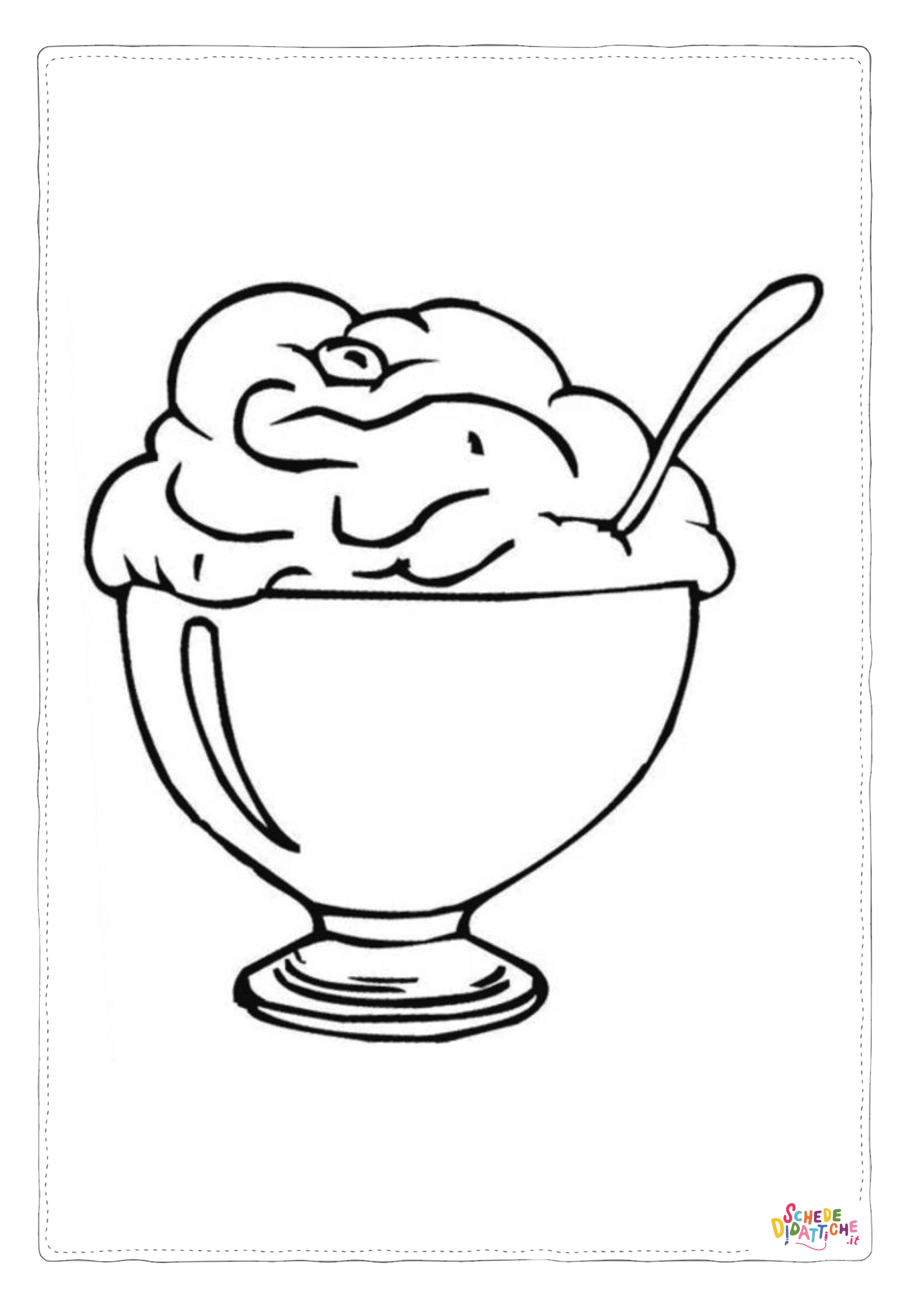 Disegno "Disegno di gelato da stampare e colorare 67" Disegno di gelato da stampare e colorare 67