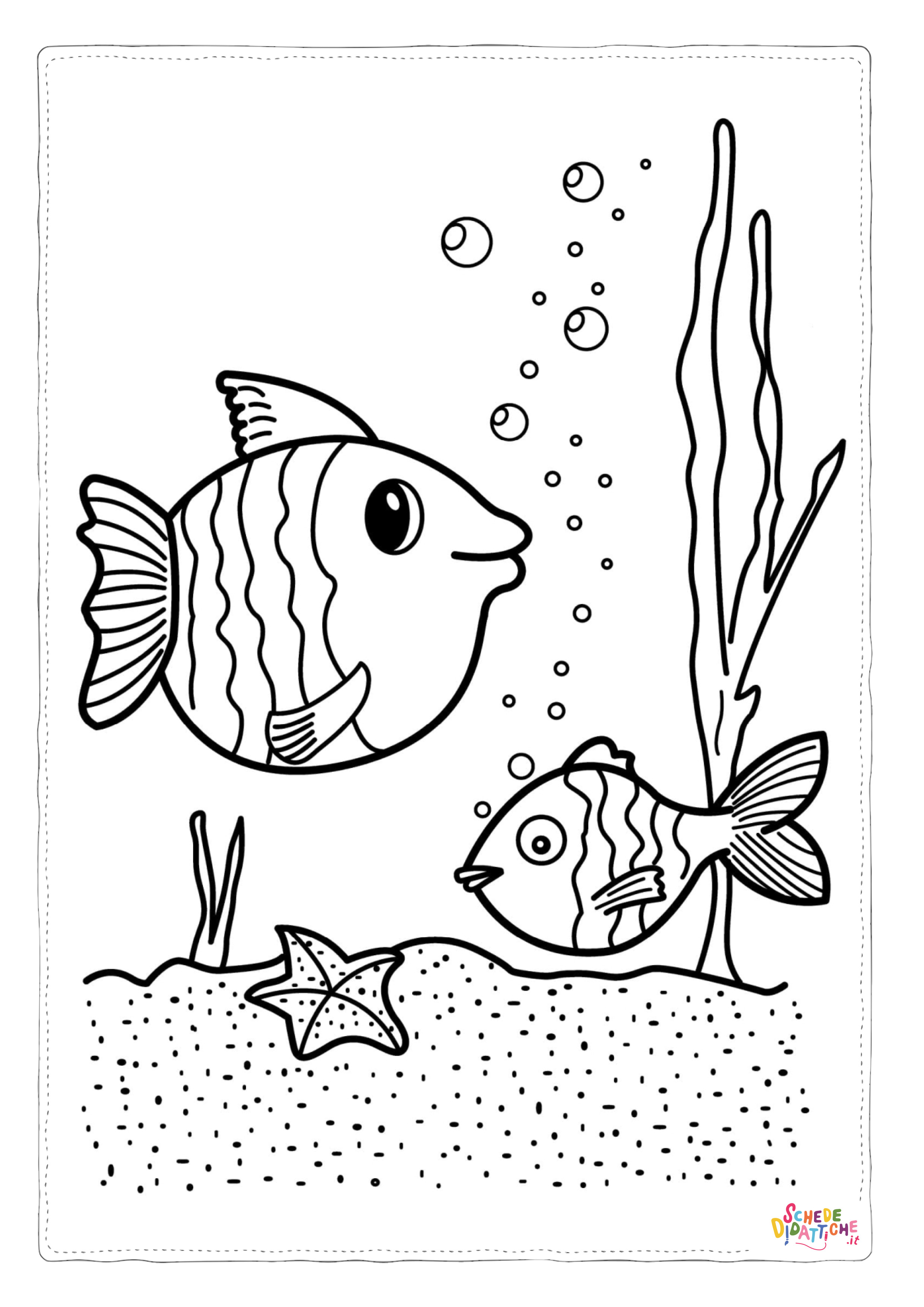 Disegno "Disegno di pesce da stampare e colorare 172" Disegno di pesce da stampare e colorare 172