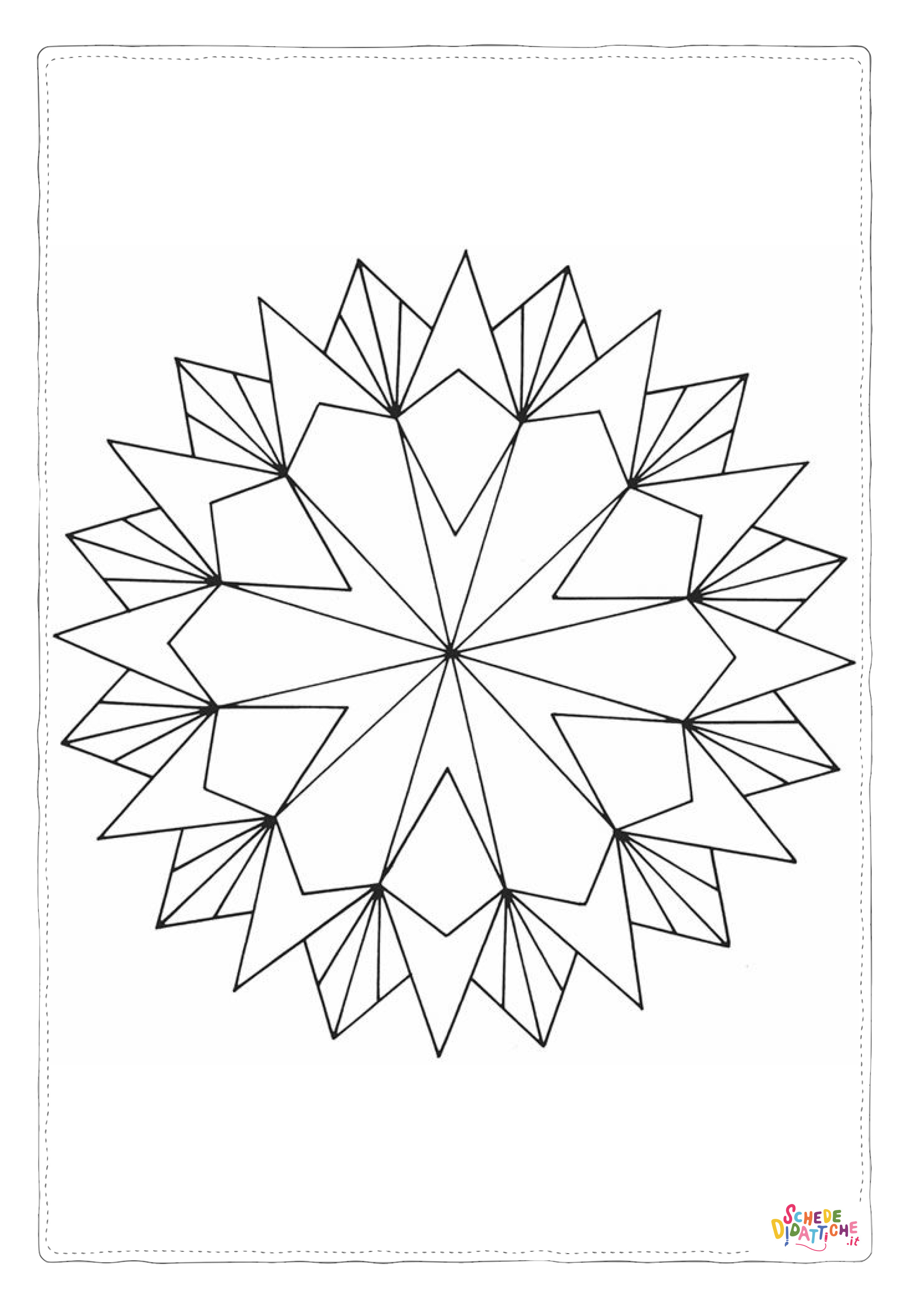 Disegno "Disegno di mandala da stampare e colorare 1158" Disegno di mandala da stampare e colorare 1158