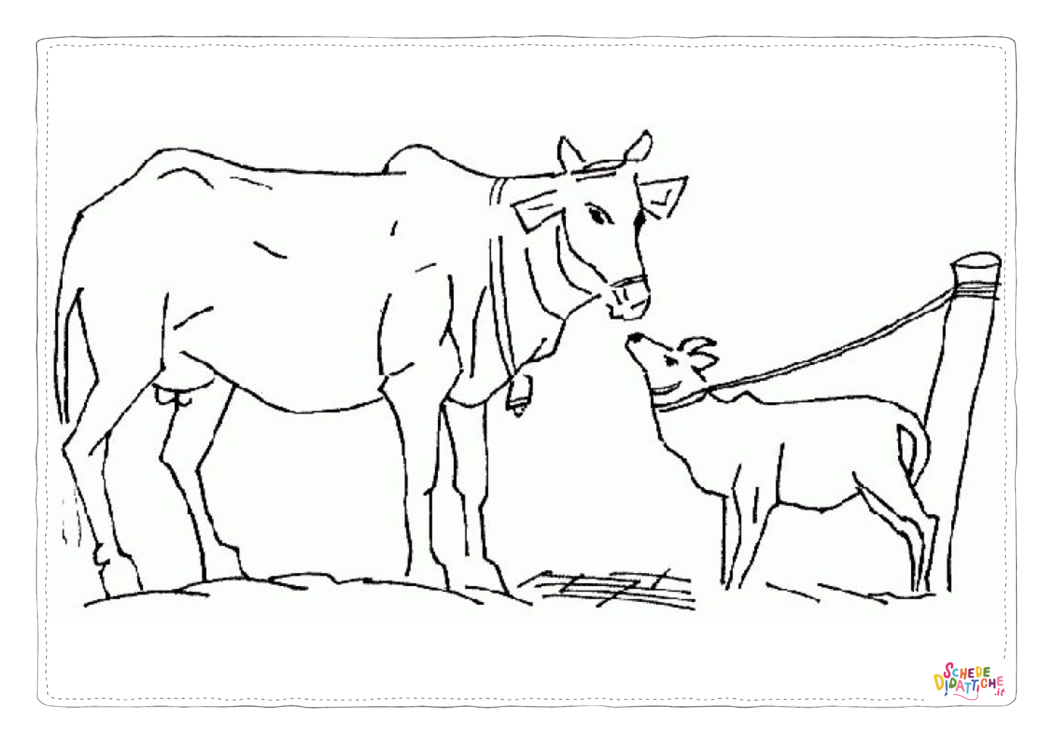Disegno "Disegno di mucca da stampare e colorare 69" Disegno di mucca da stampare e colorare 69