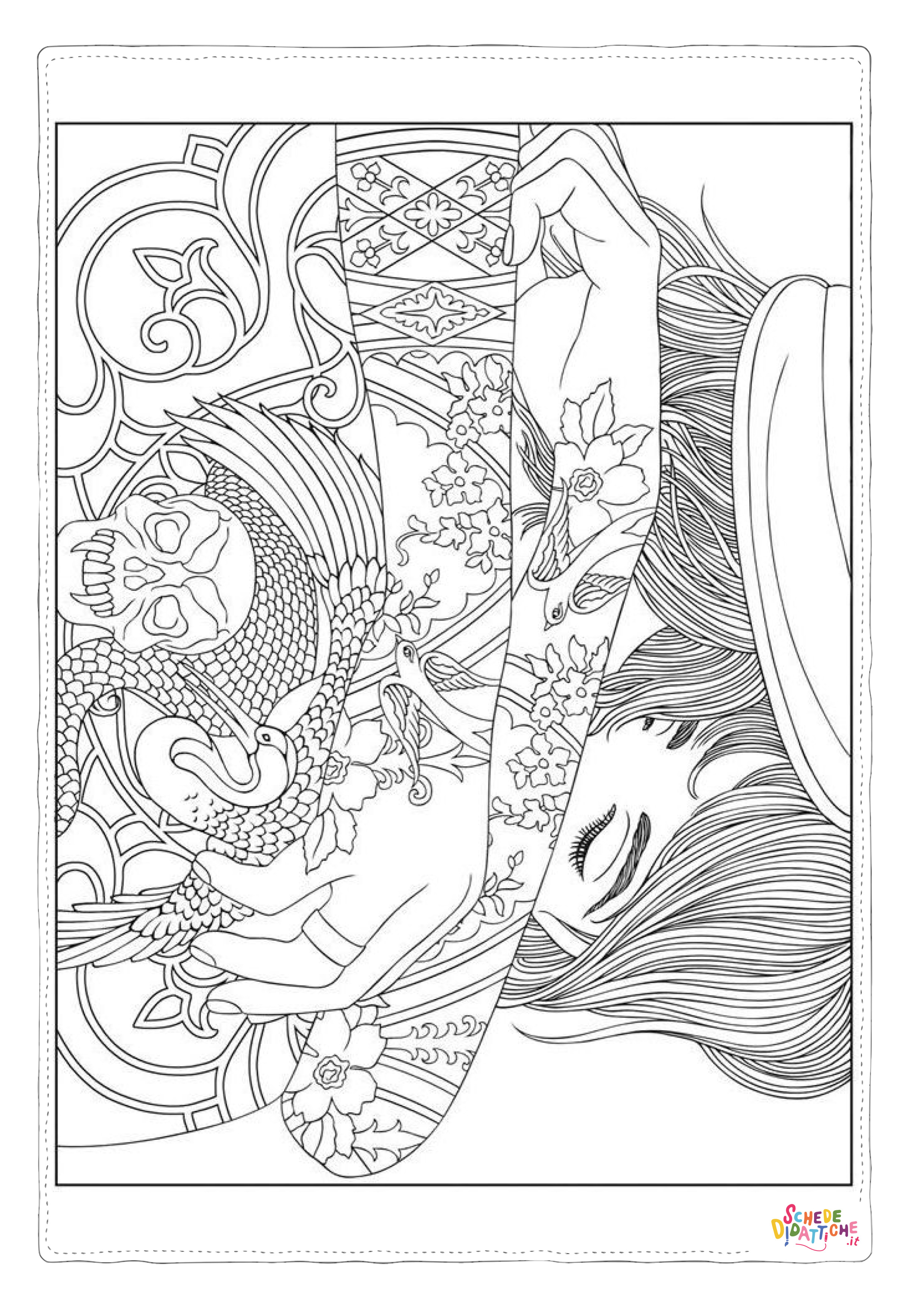 Disegno "Disegno di mandala da stampare e colorare 1606" Disegno di mandala da stampare e colorare 1606