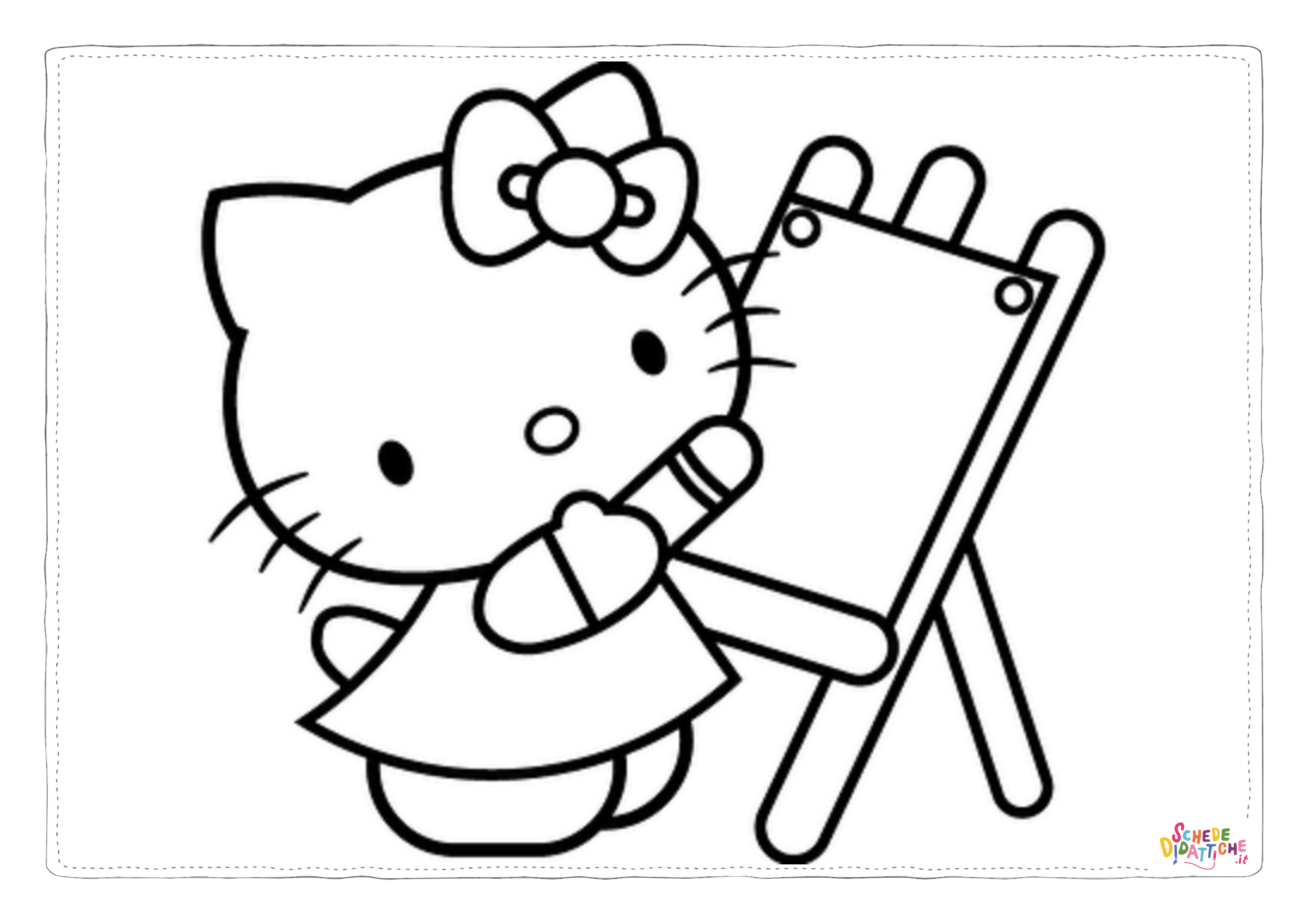 Disegno "Disegno di Hello Kitty da stampare e colorare 249" Disegno di Hello Kitty da stampare e colorare 249