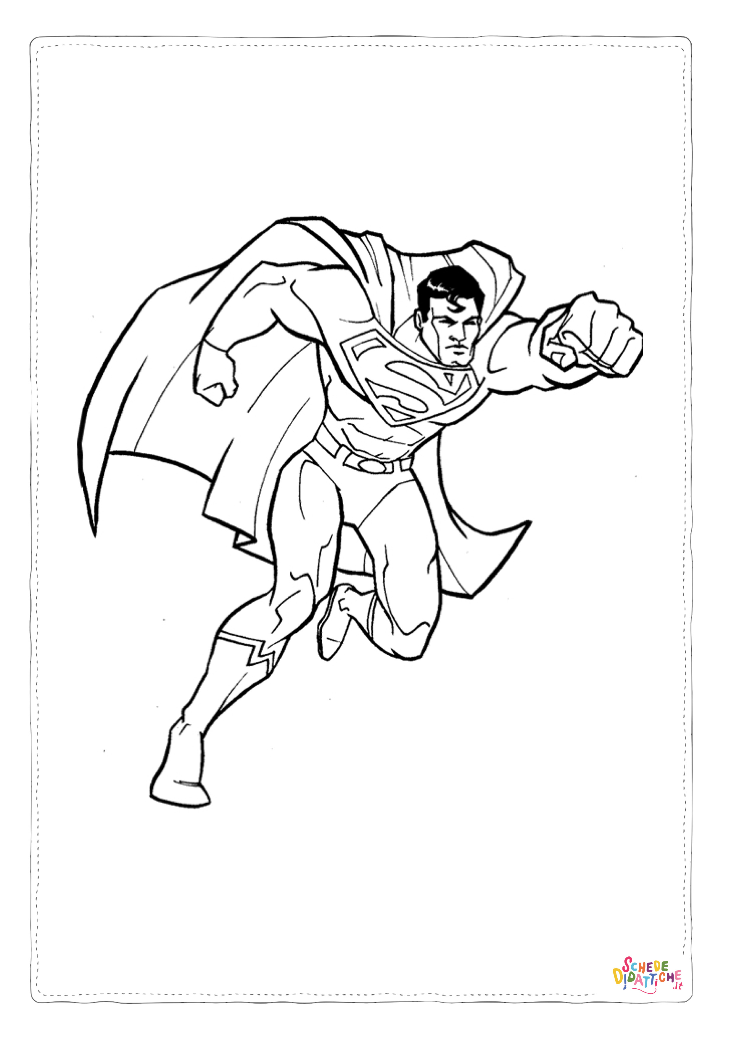 Disegno "Disegno di Superman da stampare e colorare 4" Disegno di Superman da stampare e colorare 4