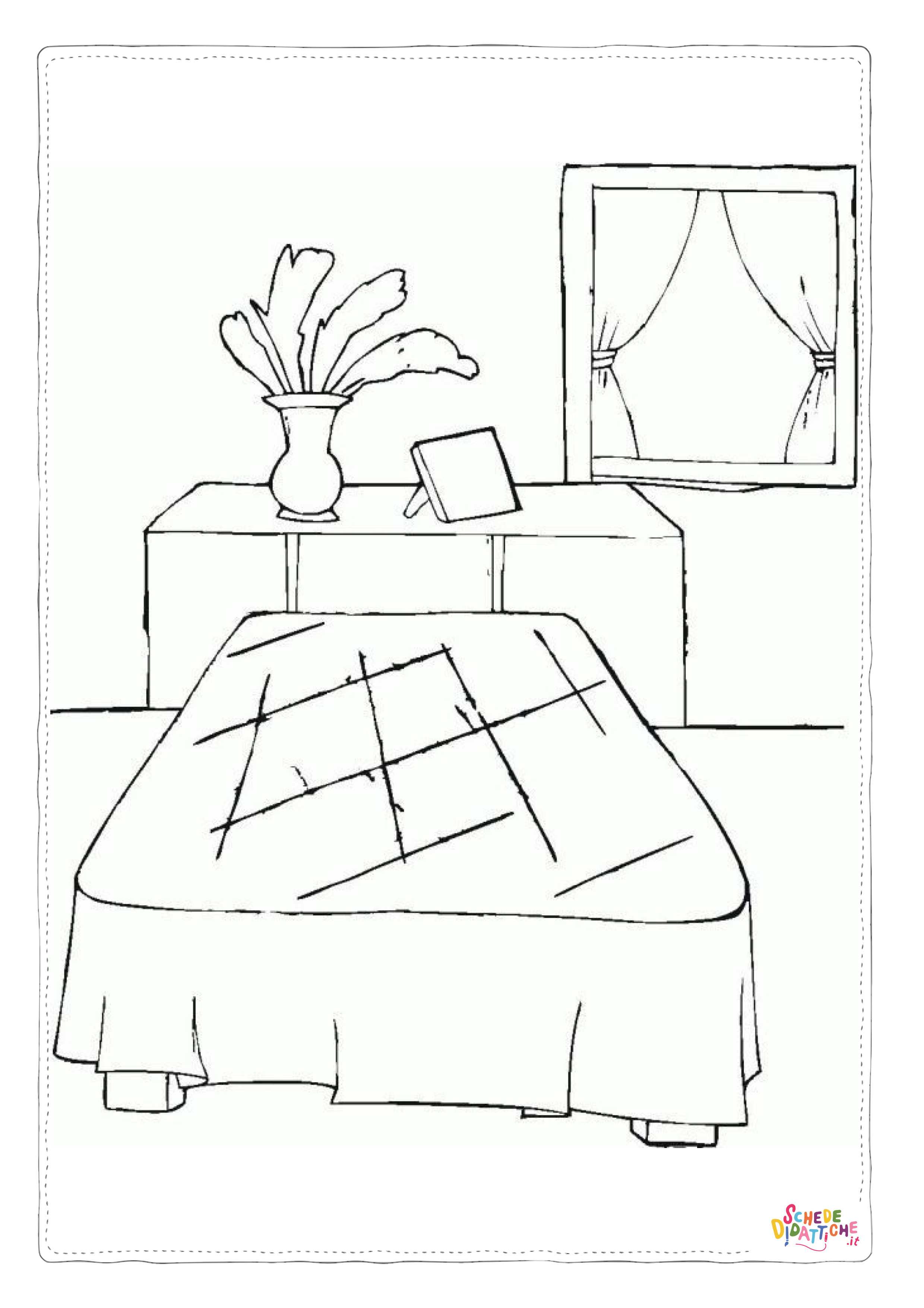 Disegno "Disegno di arredamento da stampare e colorare 10" Disegno di arredamento da stampare e colorare 10