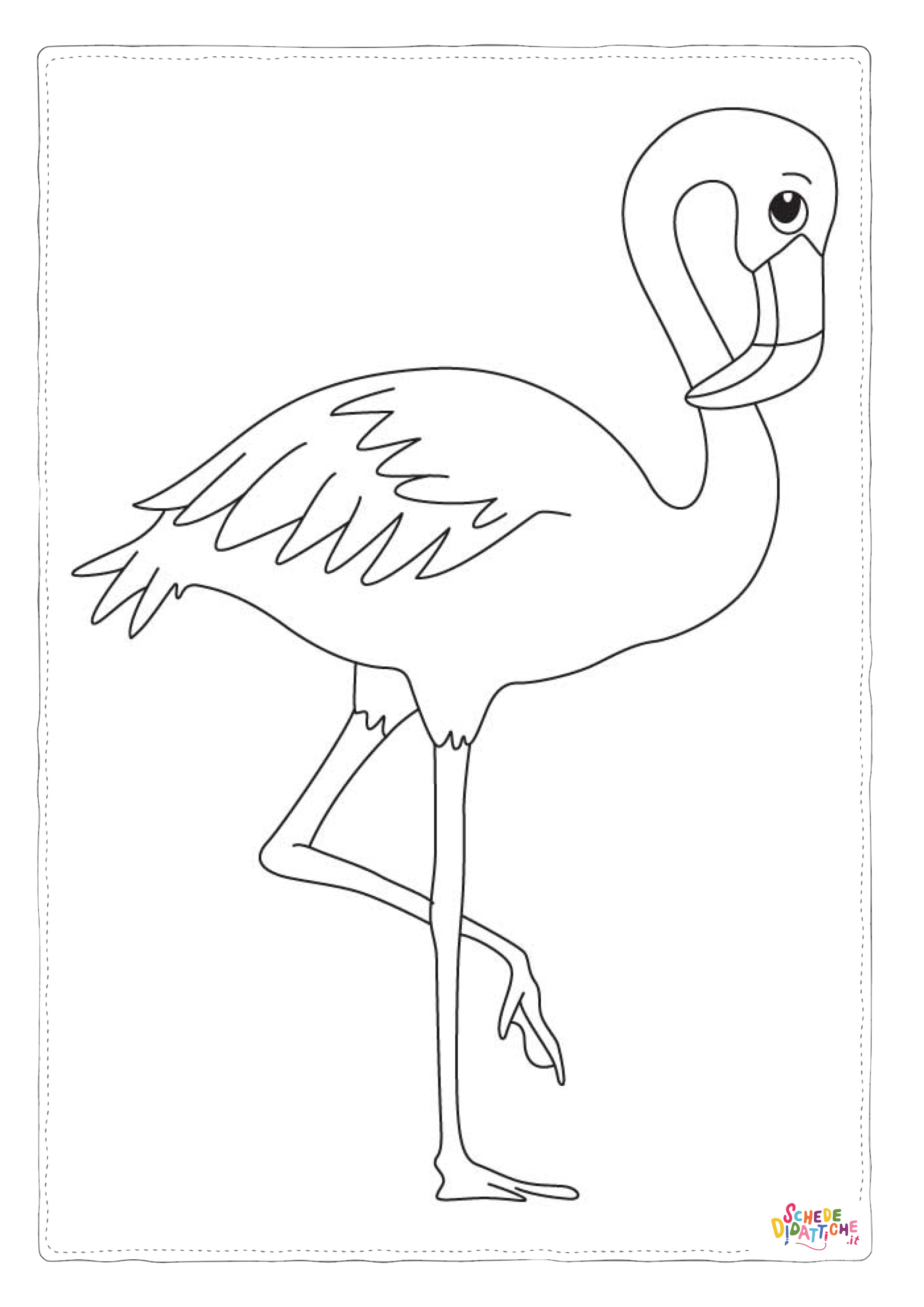 Disegno di fenicottero da stampare e colorare 38
