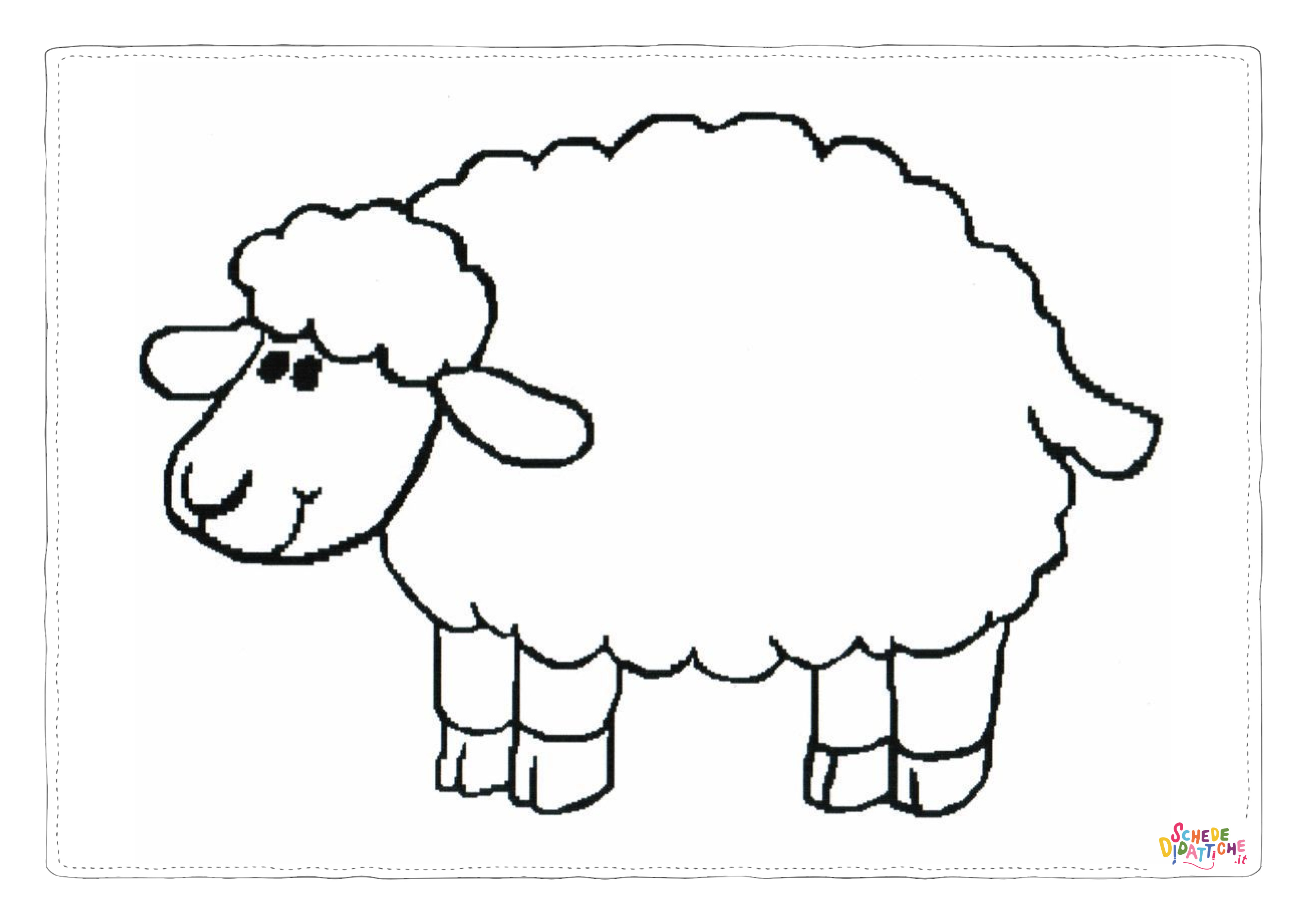Disegno "Disegno di pecora da stampare e colorare 79" Disegno di pecora da stampare e colorare 79