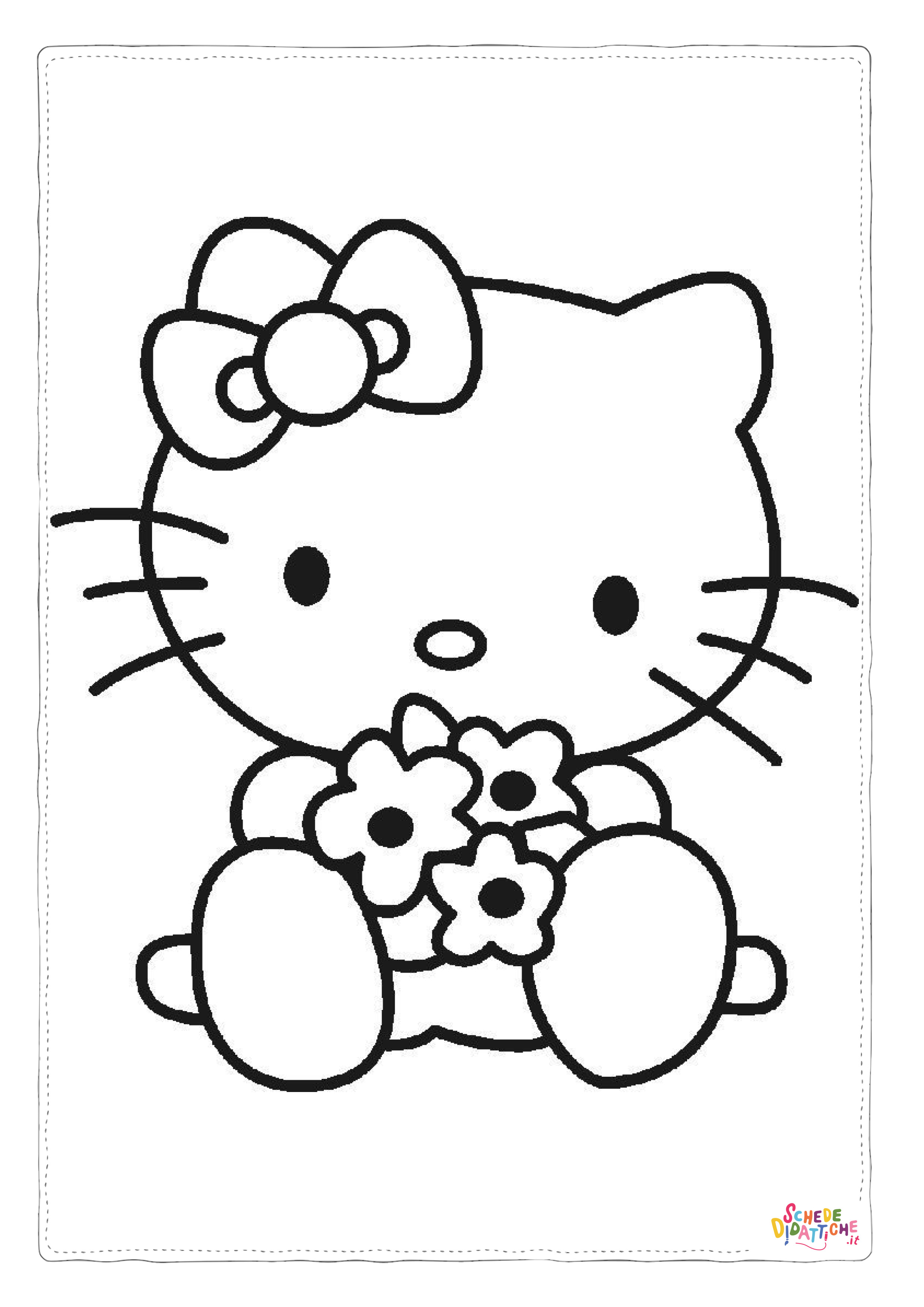 Disegno "Disegno di Hello Kitty da stampare e colorare 207" Disegno di Hello Kitty da stampare e colorare 207