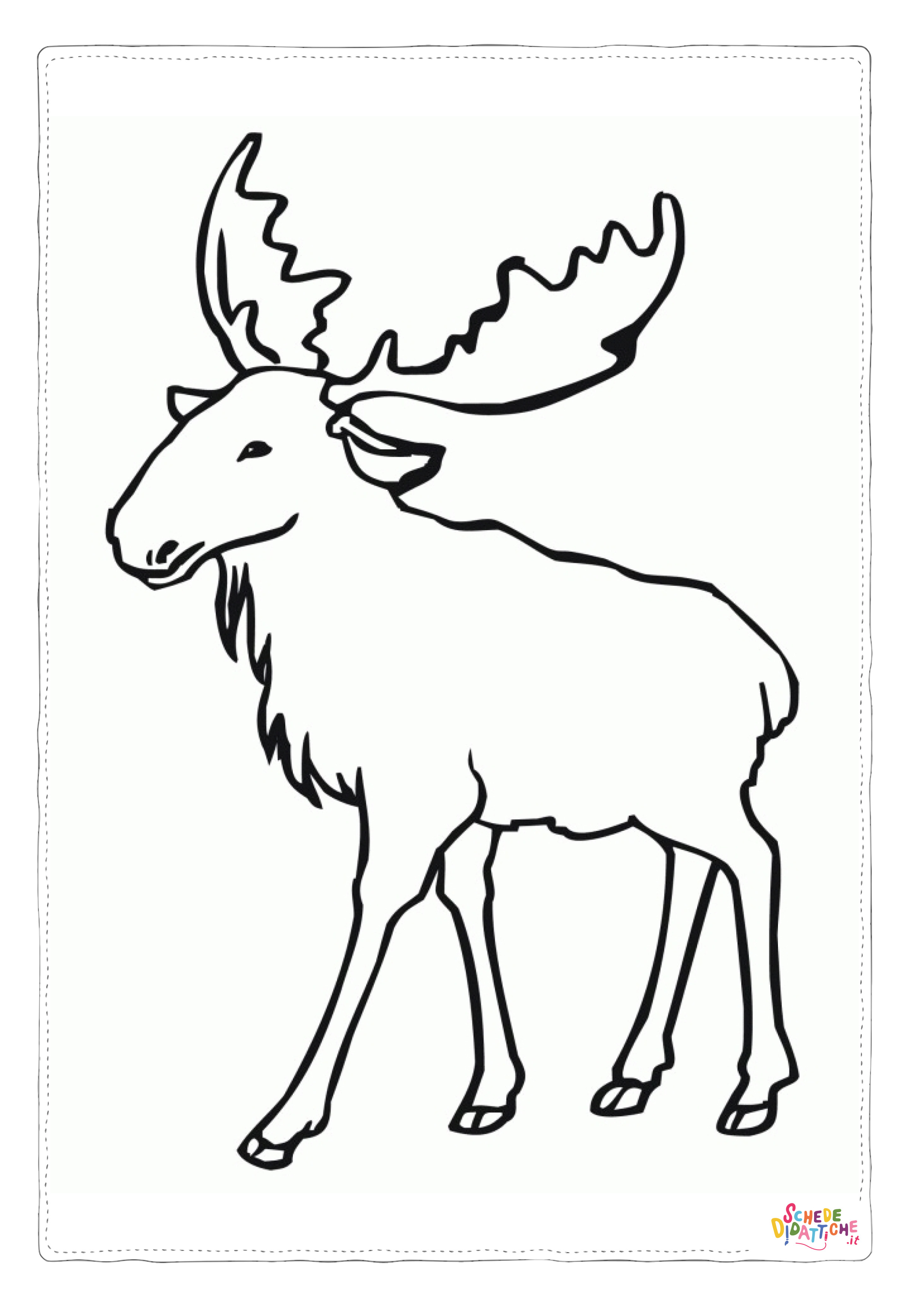 Disegno "Disegno di alce da stampare e colorare 27" Disegno di alce da stampare e colorare 27