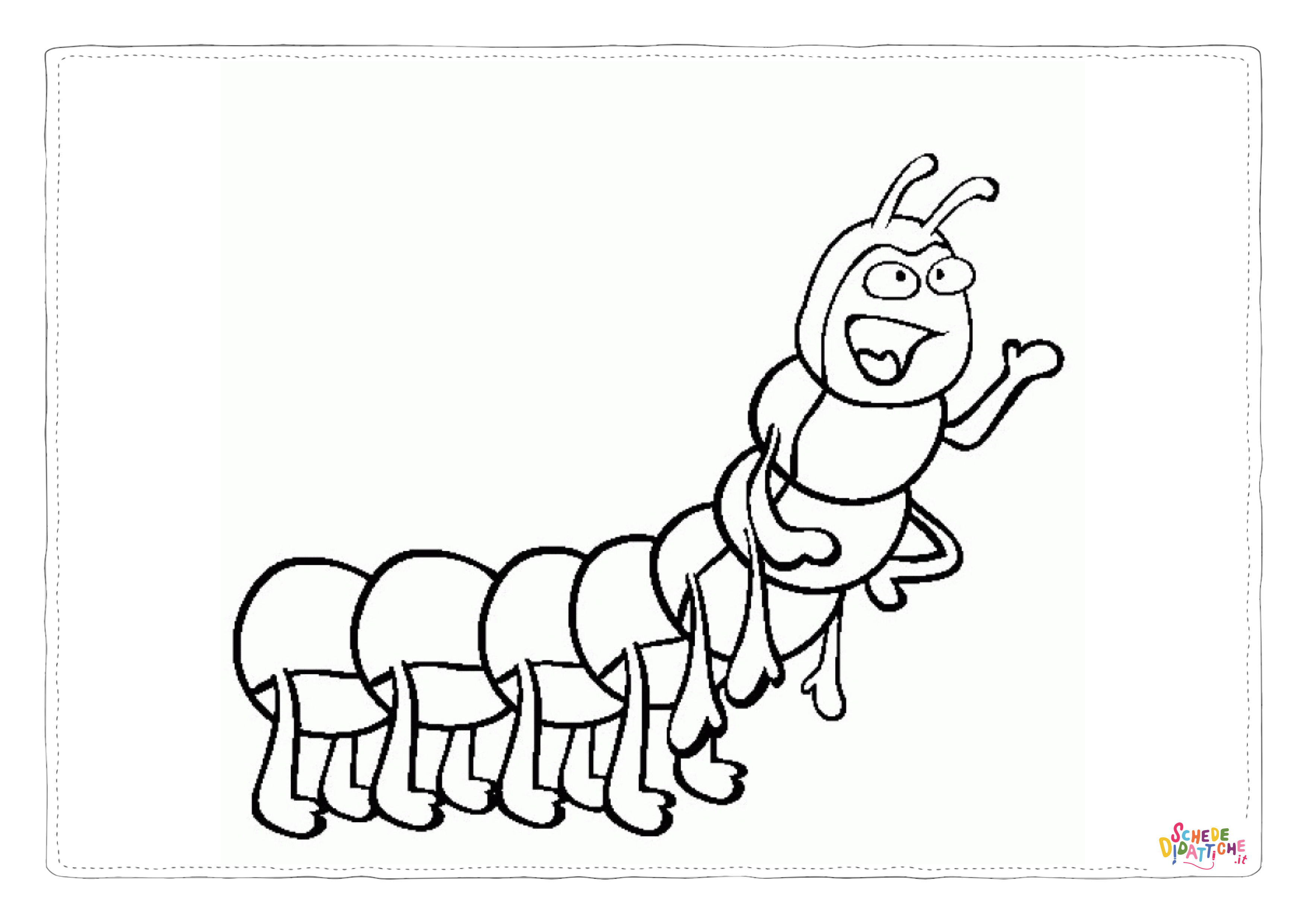 Disegno di lombrico da stampare e colorare 11