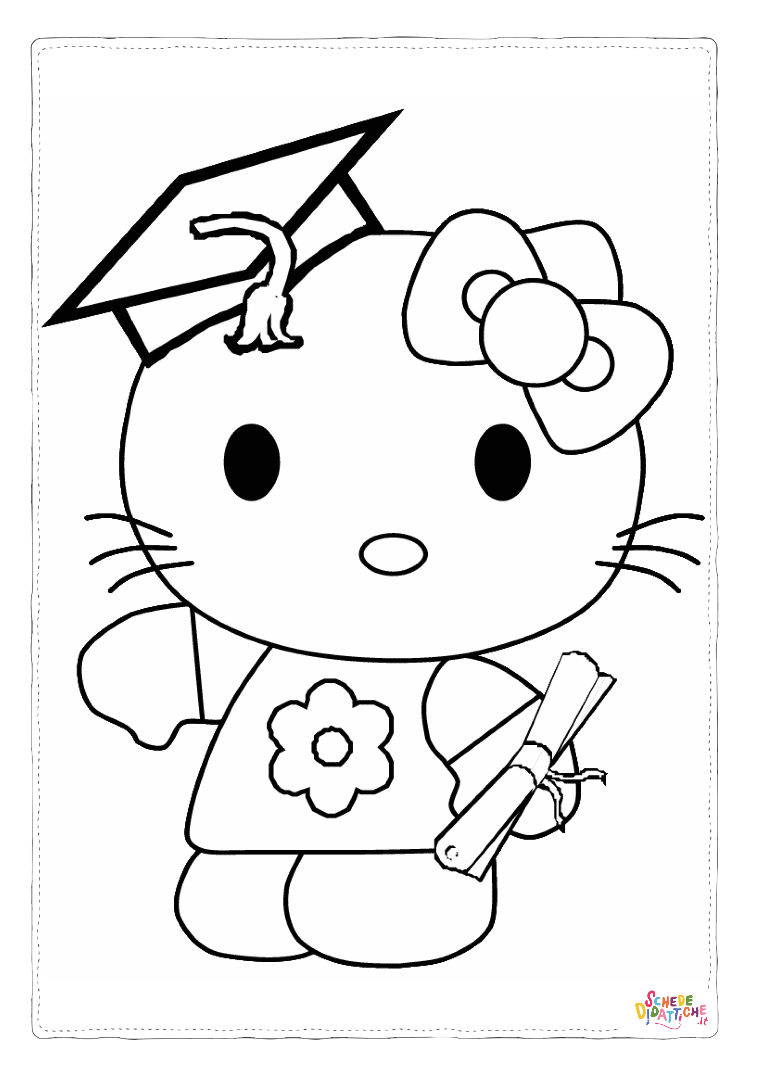 Disegno "Disegno di Hello Kitty da stampare e colorare 135" Disegno di Hello Kitty da stampare e colorare 135