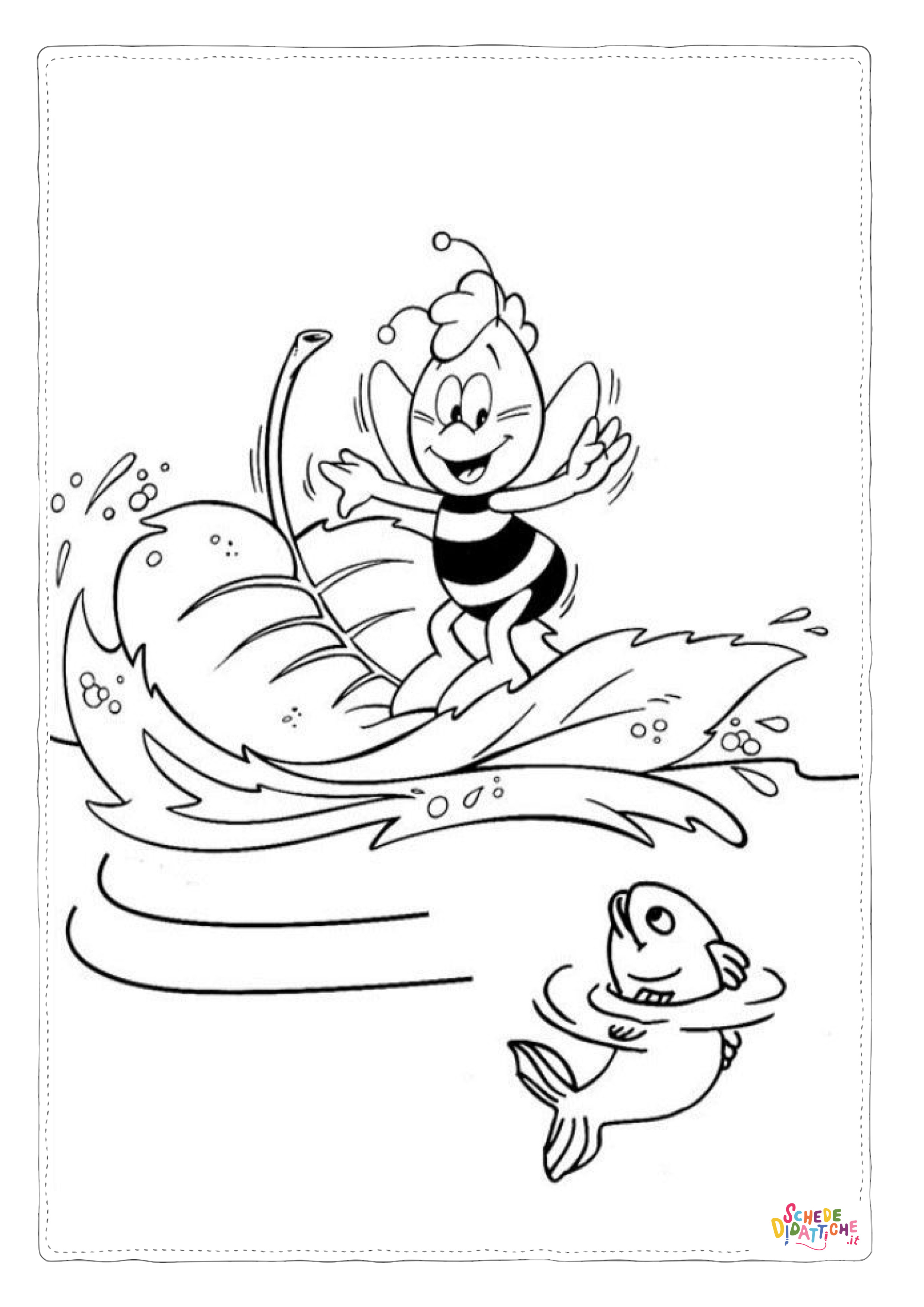 Disegno di Ape Maia da stampare e colorare 14