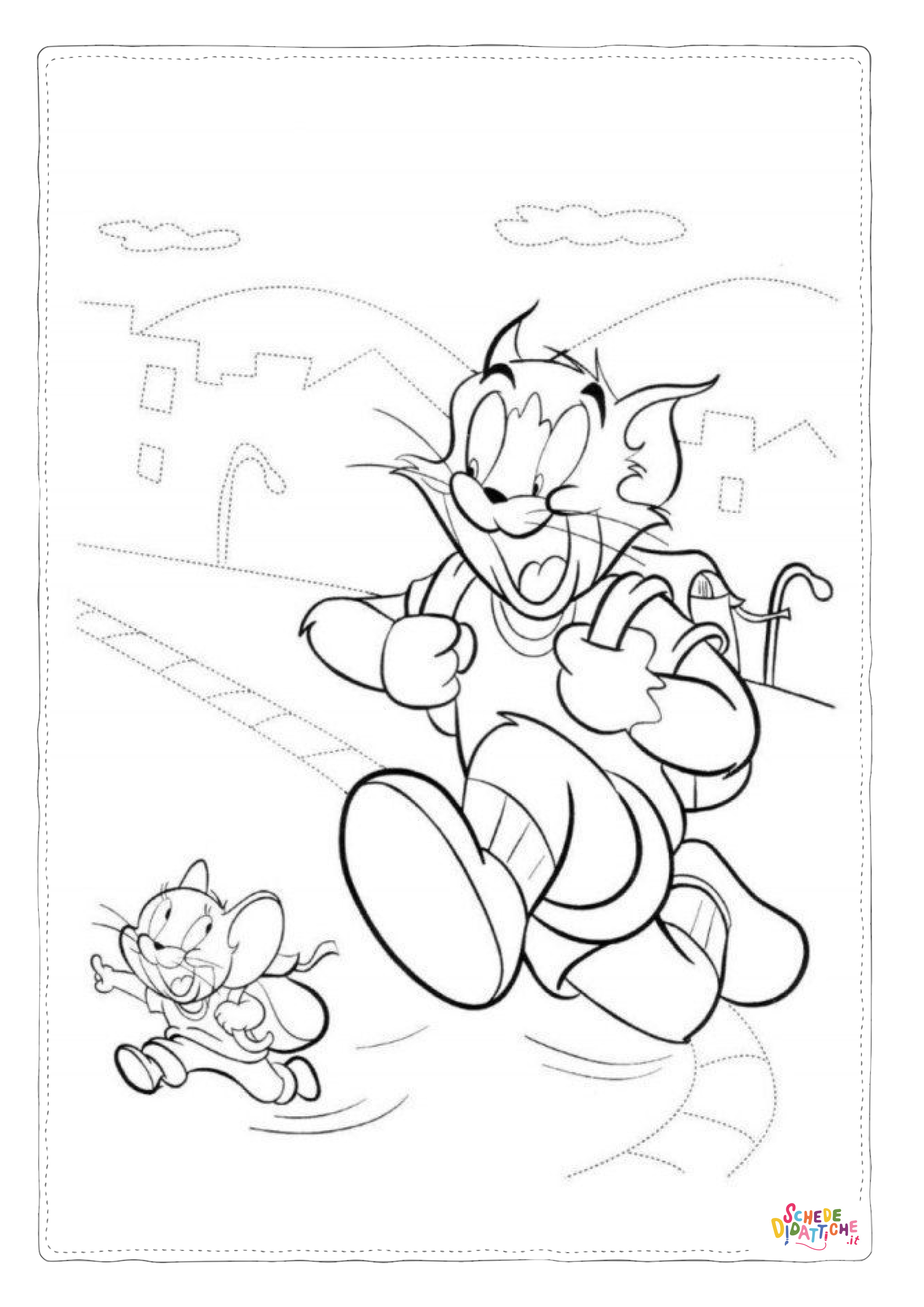 Disegno "Disegno di Tom e Jerry da stampare e colorare 71" Disegno di Tom e Jerry da stampare e colorare 71