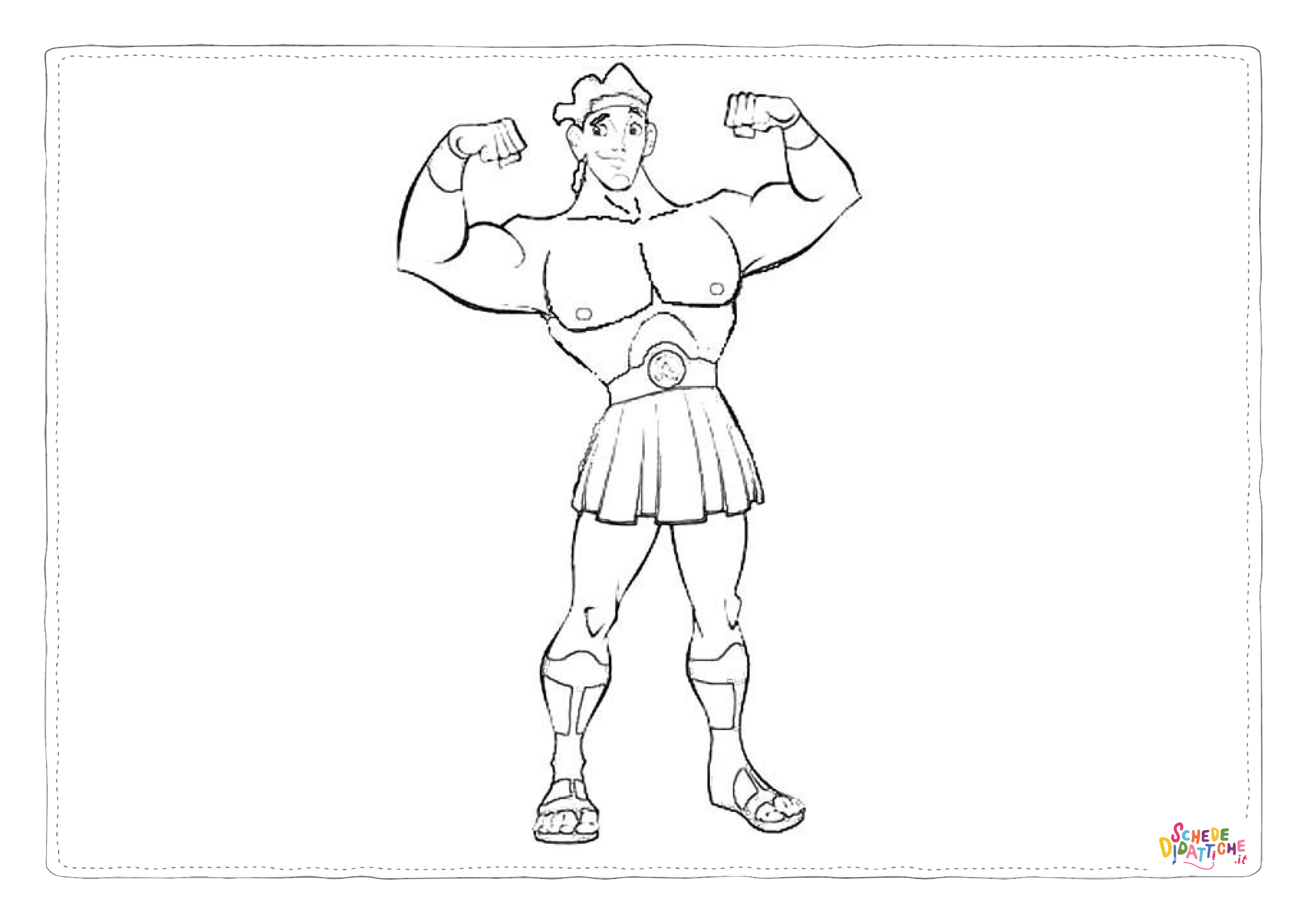 Disegno di Hercules da stampare e colorare 1