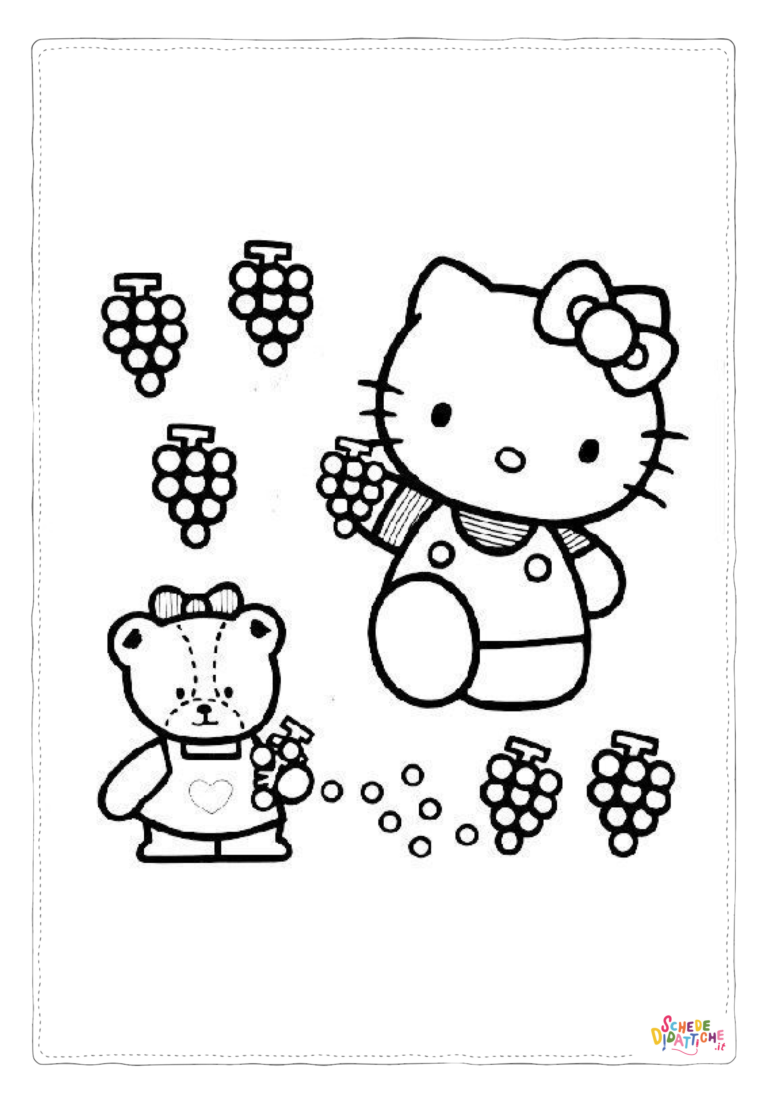 Disegno "Disegno di Hello Kitty da stampare e colorare 220" Disegno di Hello Kitty da stampare e colorare 220