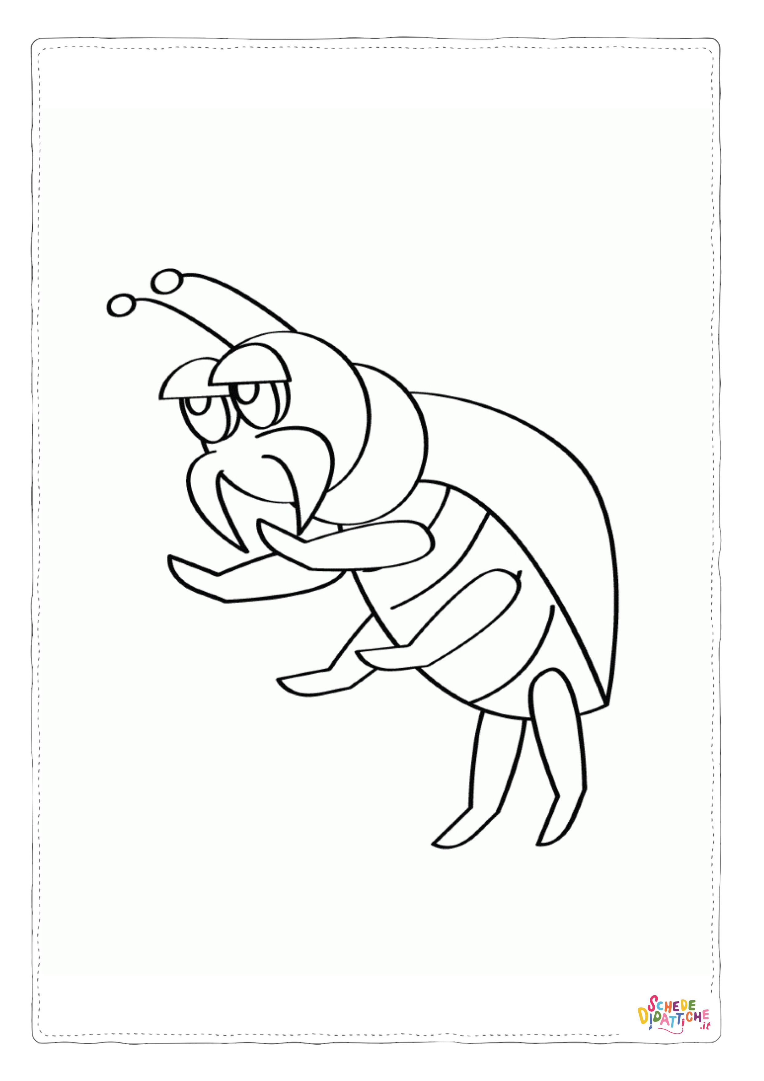 Disegno di coleottero da stampare e colorare 3