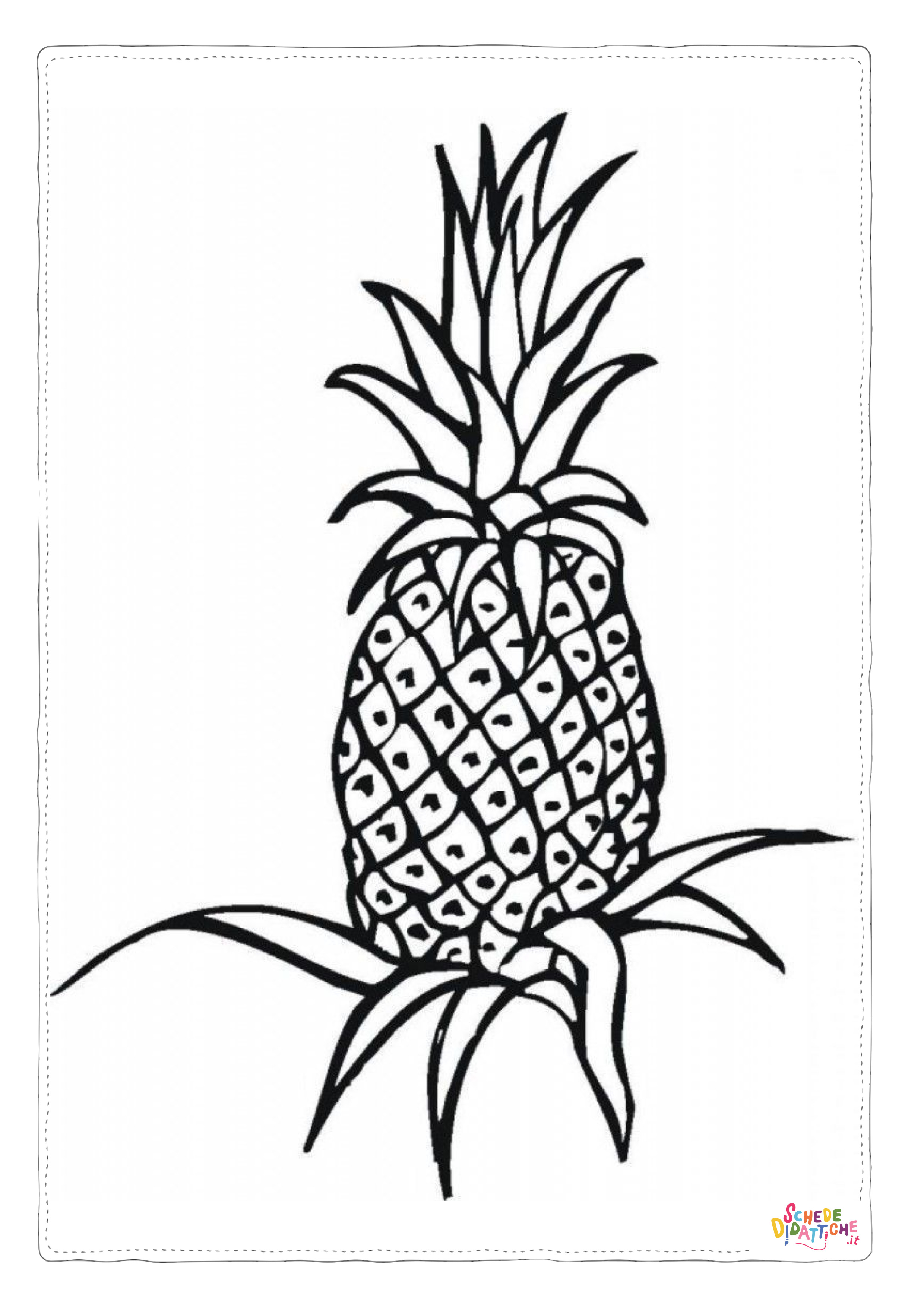 Disegno di ananas da stampare e colorare 14