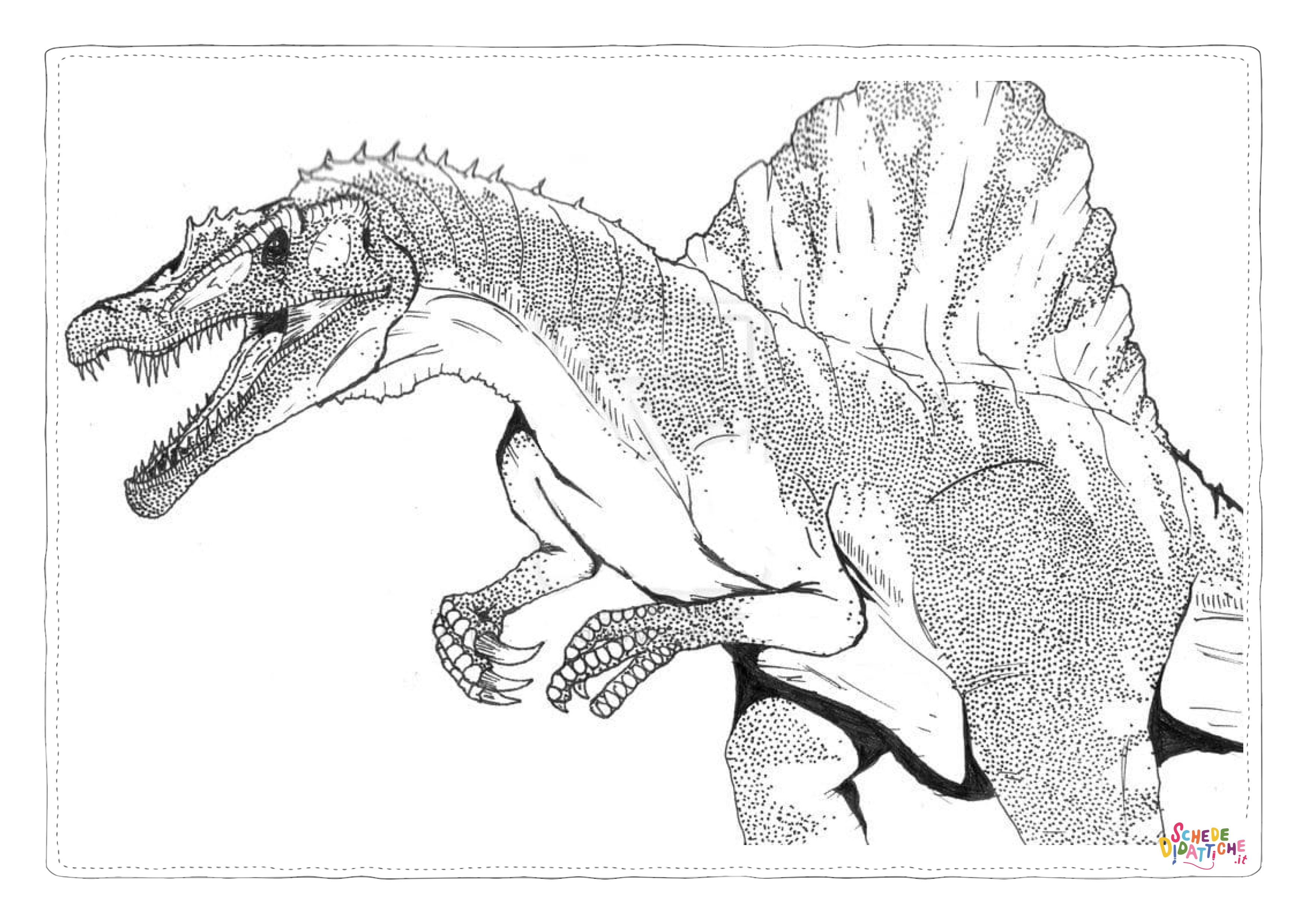 Disegno "Disegno di Spinosauro da stampare e colorare 13" Disegno di Spinosauro da stampare e colorare 13