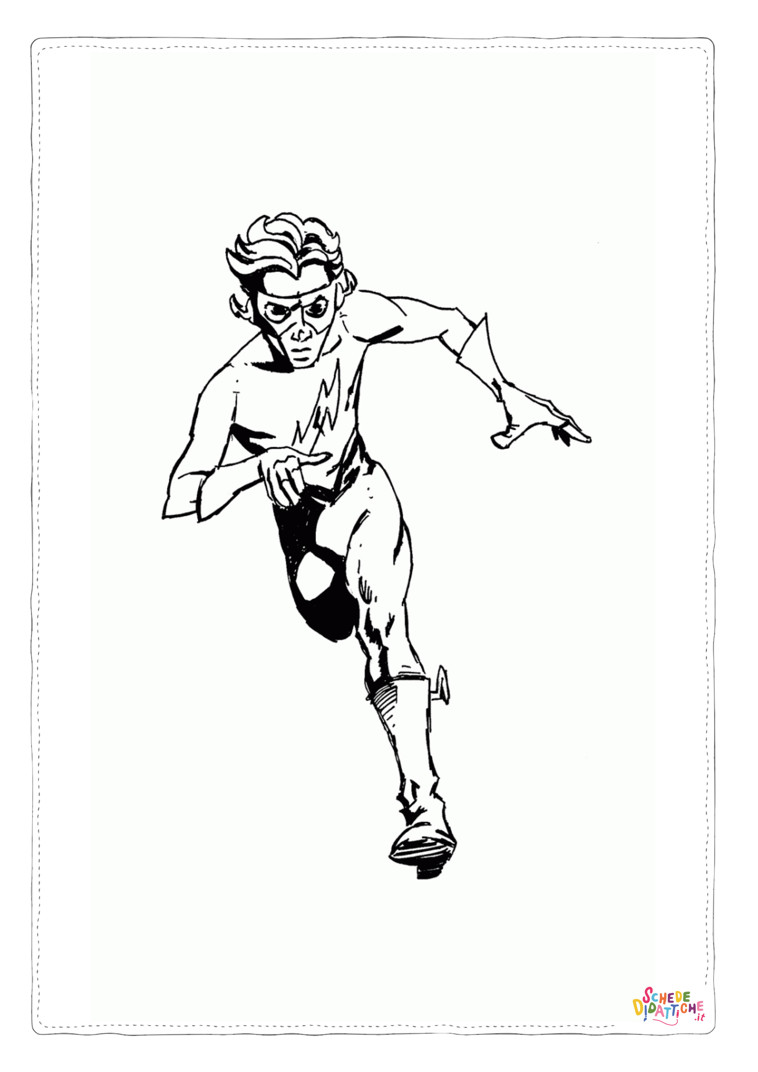 Disegno "Disegno di Flash da stampare e colorare 8" Disegno di Flash da stampare e colorare 8